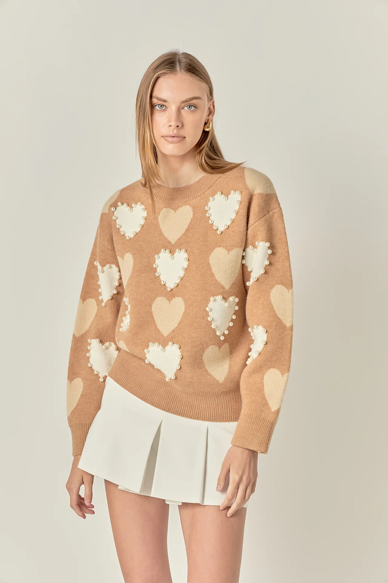 Pearl with Heart Pattern Sweater - Image 12