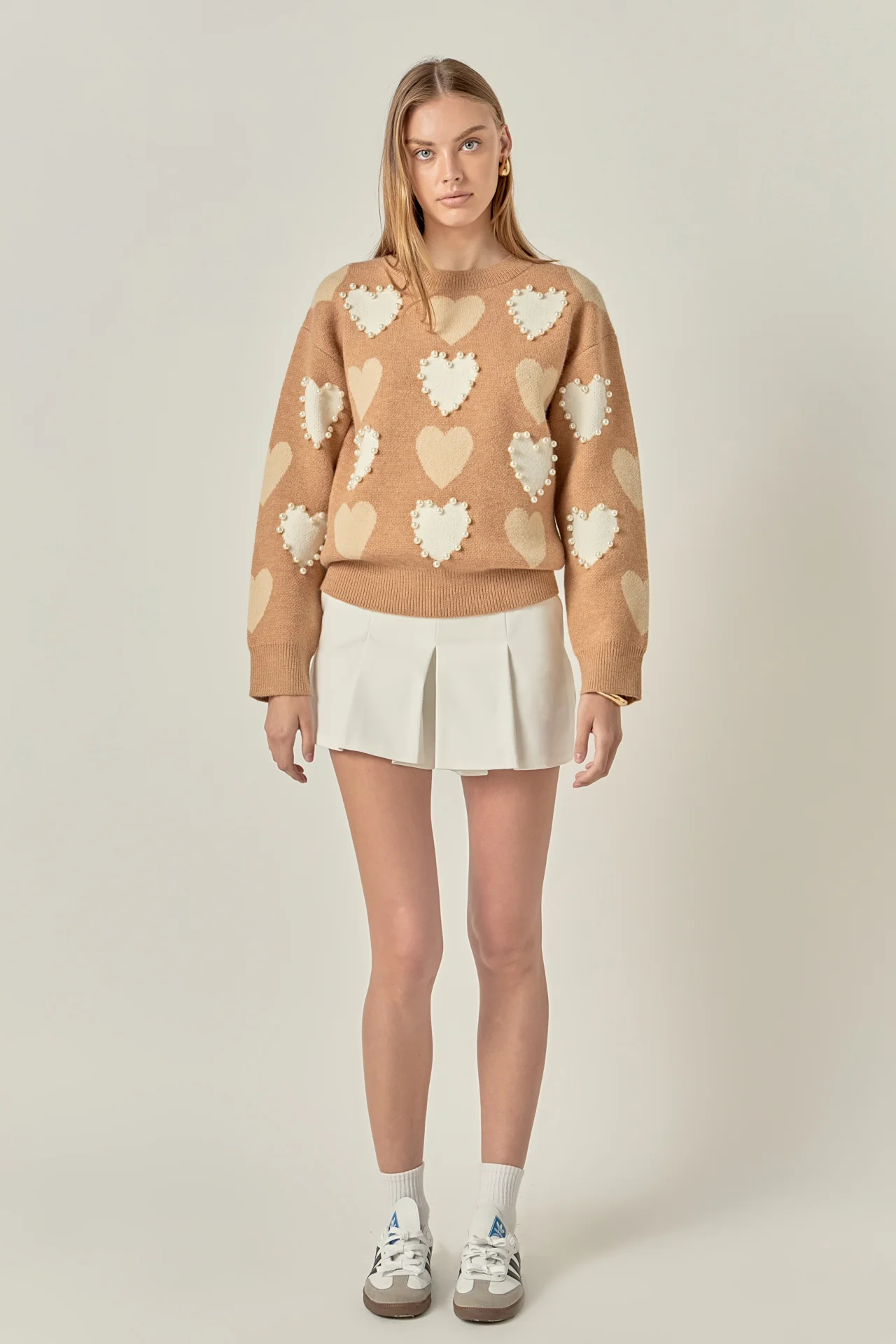 Pearl with Heart Pattern Sweater - Image 8
