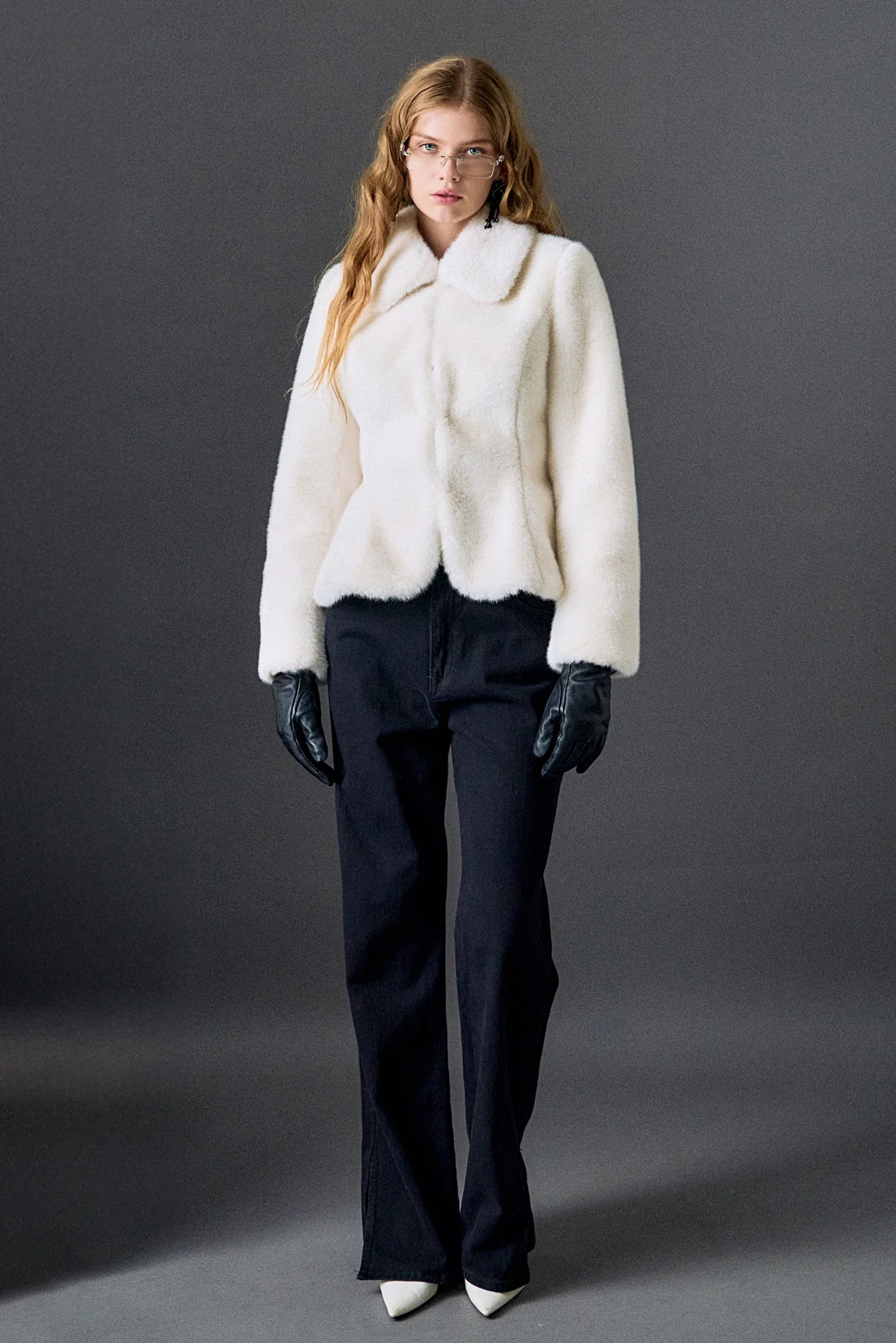 Peplum Faux Fur Coat - Image 5