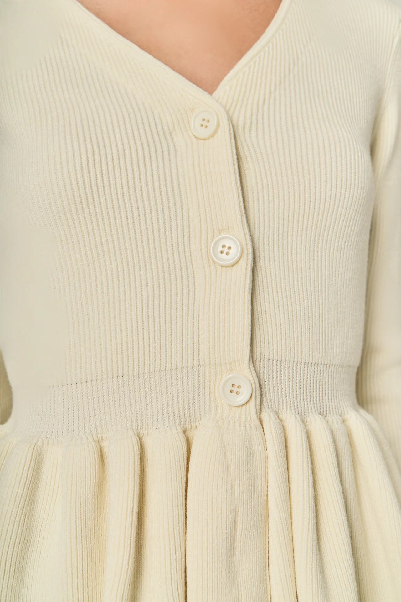 Peplum Knit Long Sleeve Vest - Image 3