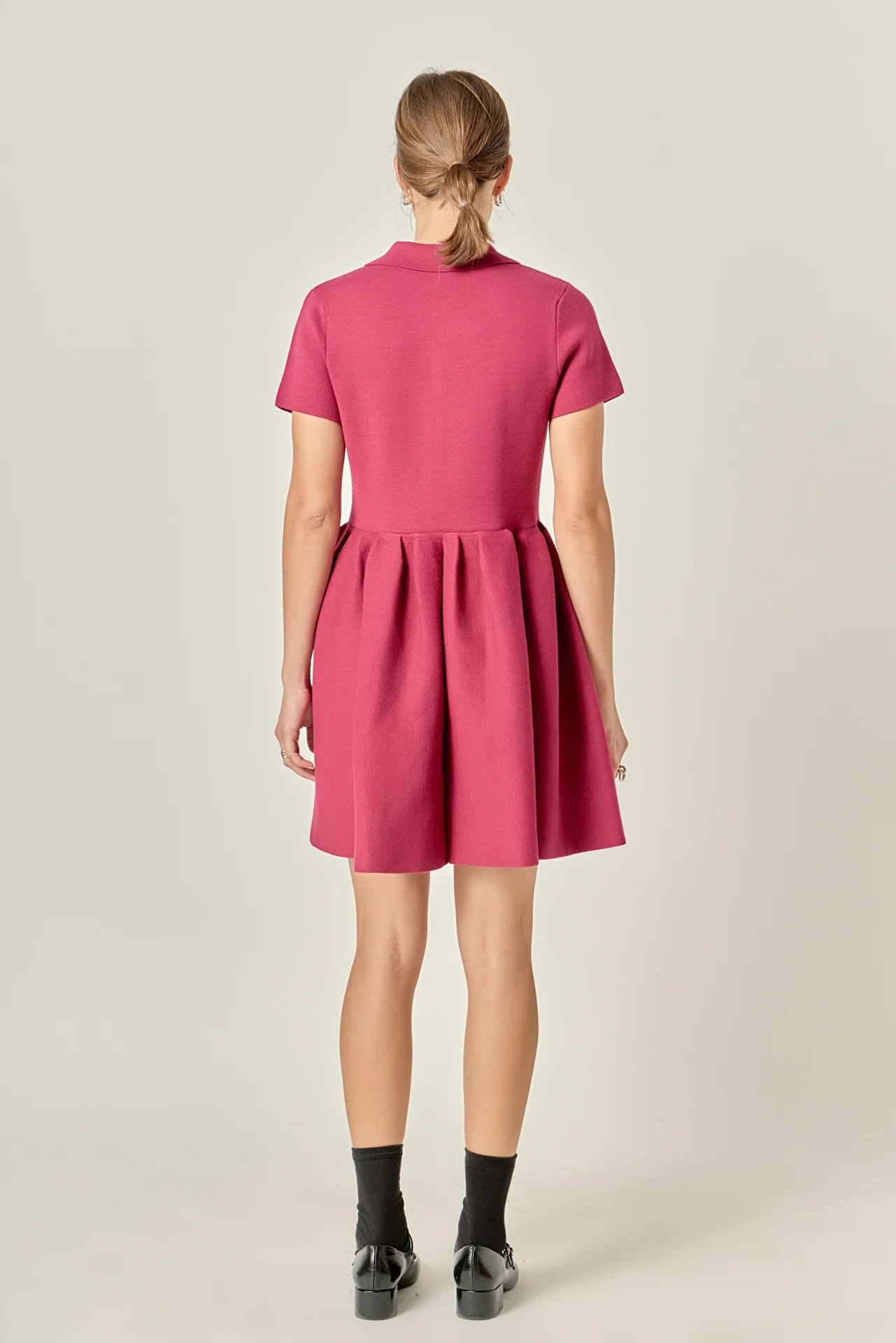 Heart Button Knit Mini Dress - Image 4