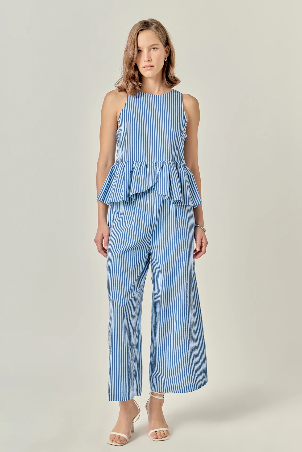 Peplum Sleeve Striped Top - Image 6
