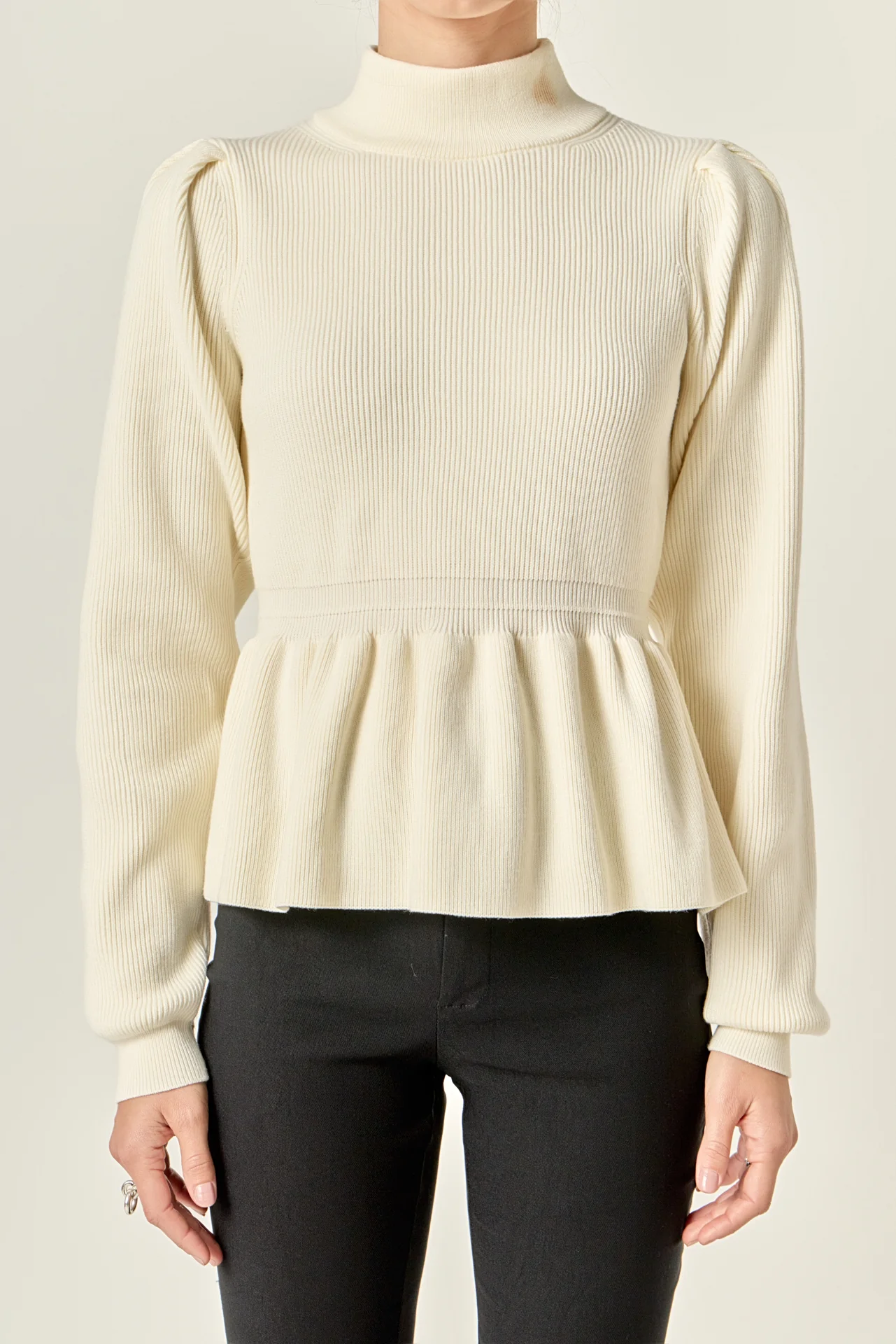 Peplum Waist Knit Top - Image 12