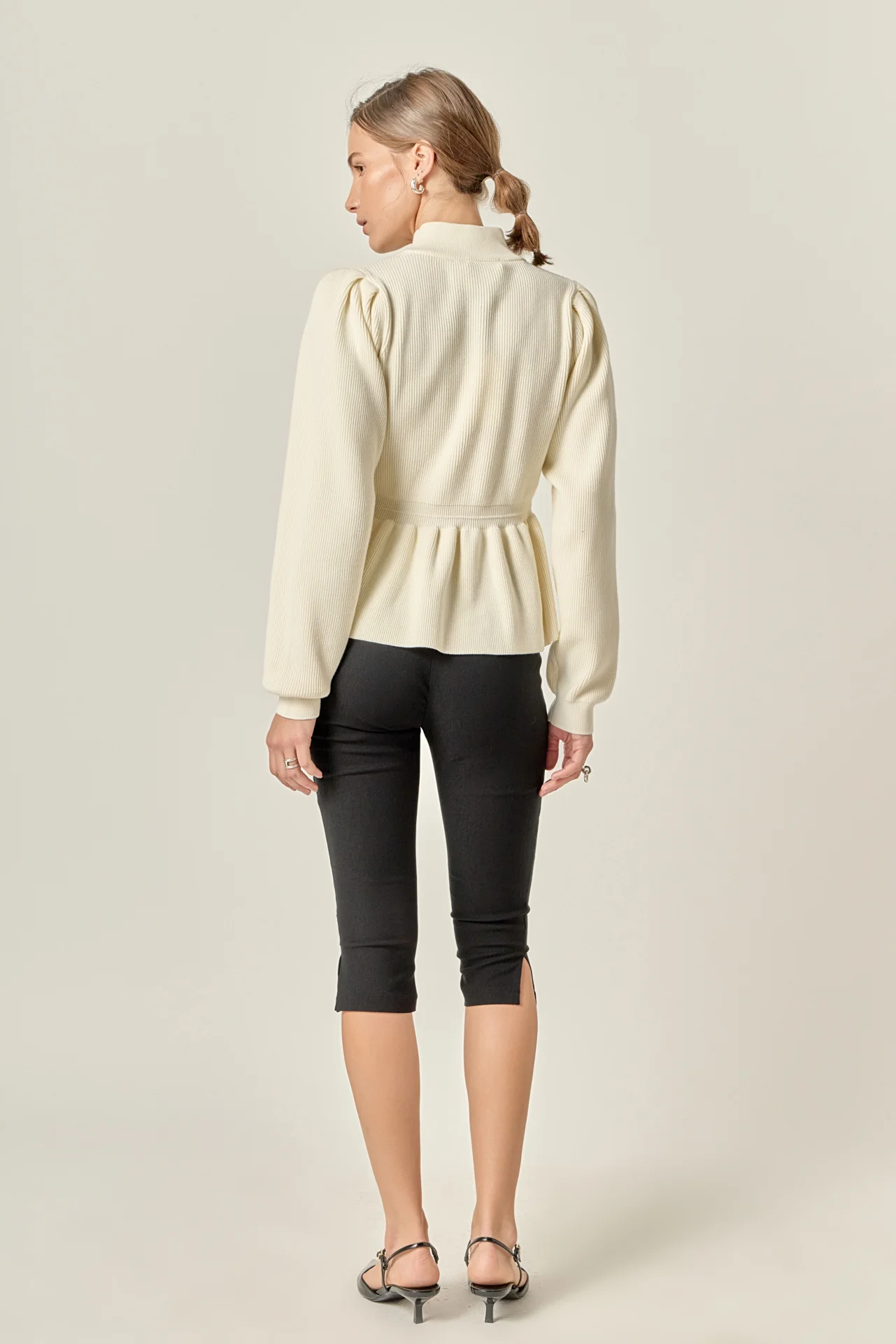 Peplum Waist Knit Top - Image 13