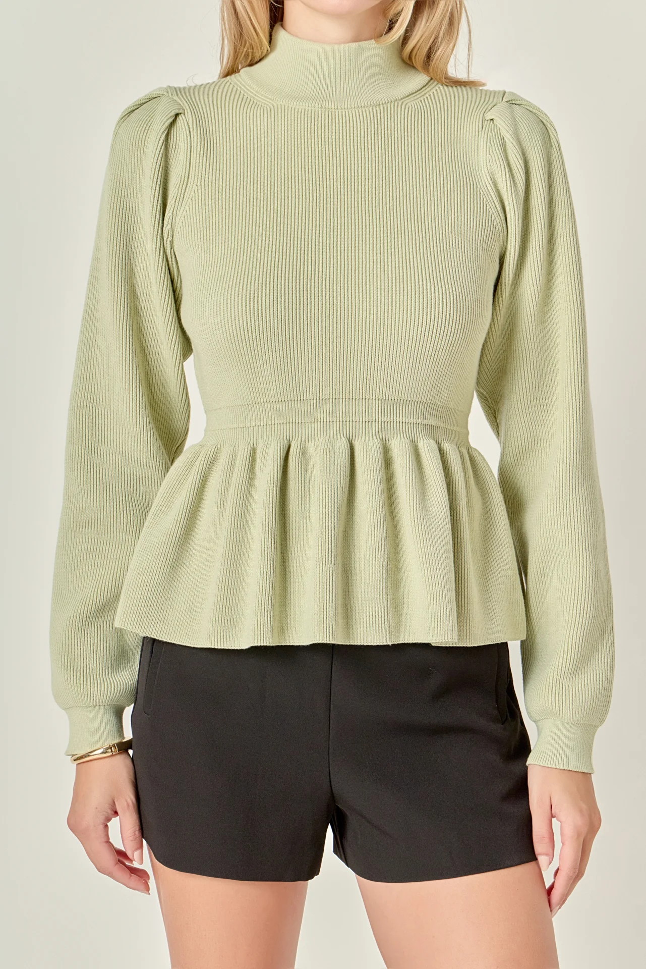 Peplum Waist Knit Top - Image 17