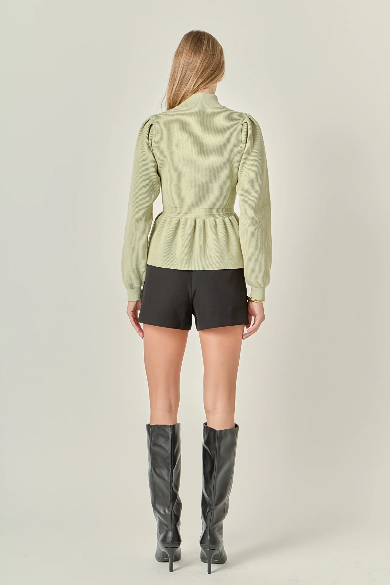 Peplum Waist Knit Top - Image 19