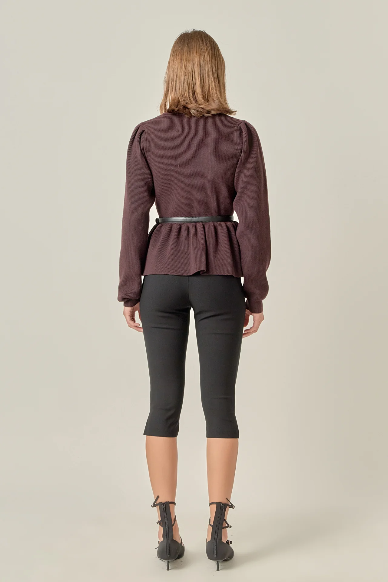 Peplum Waist Knit Top - Image 4