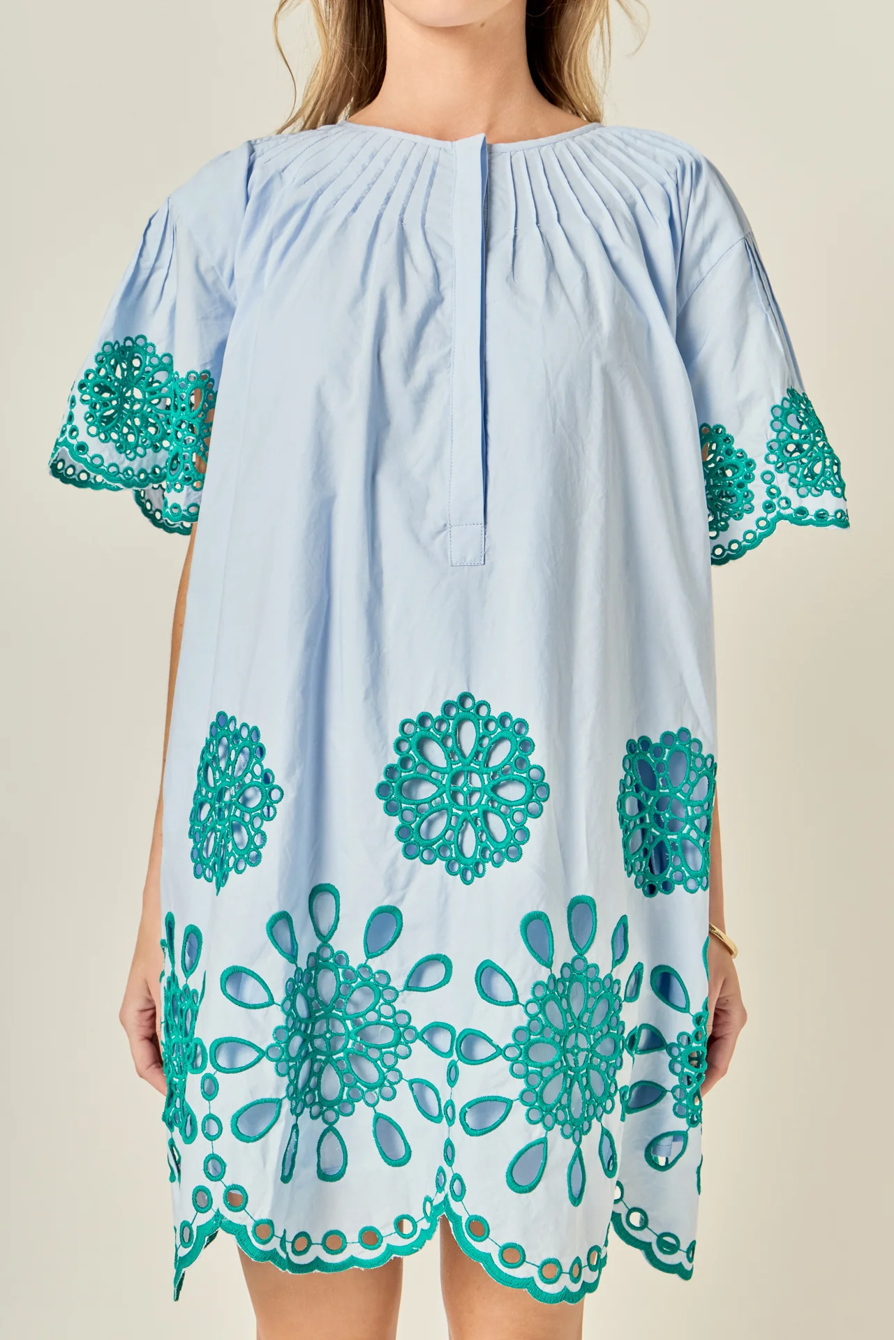 Paloma Embroidered Mini Dress - Image 2