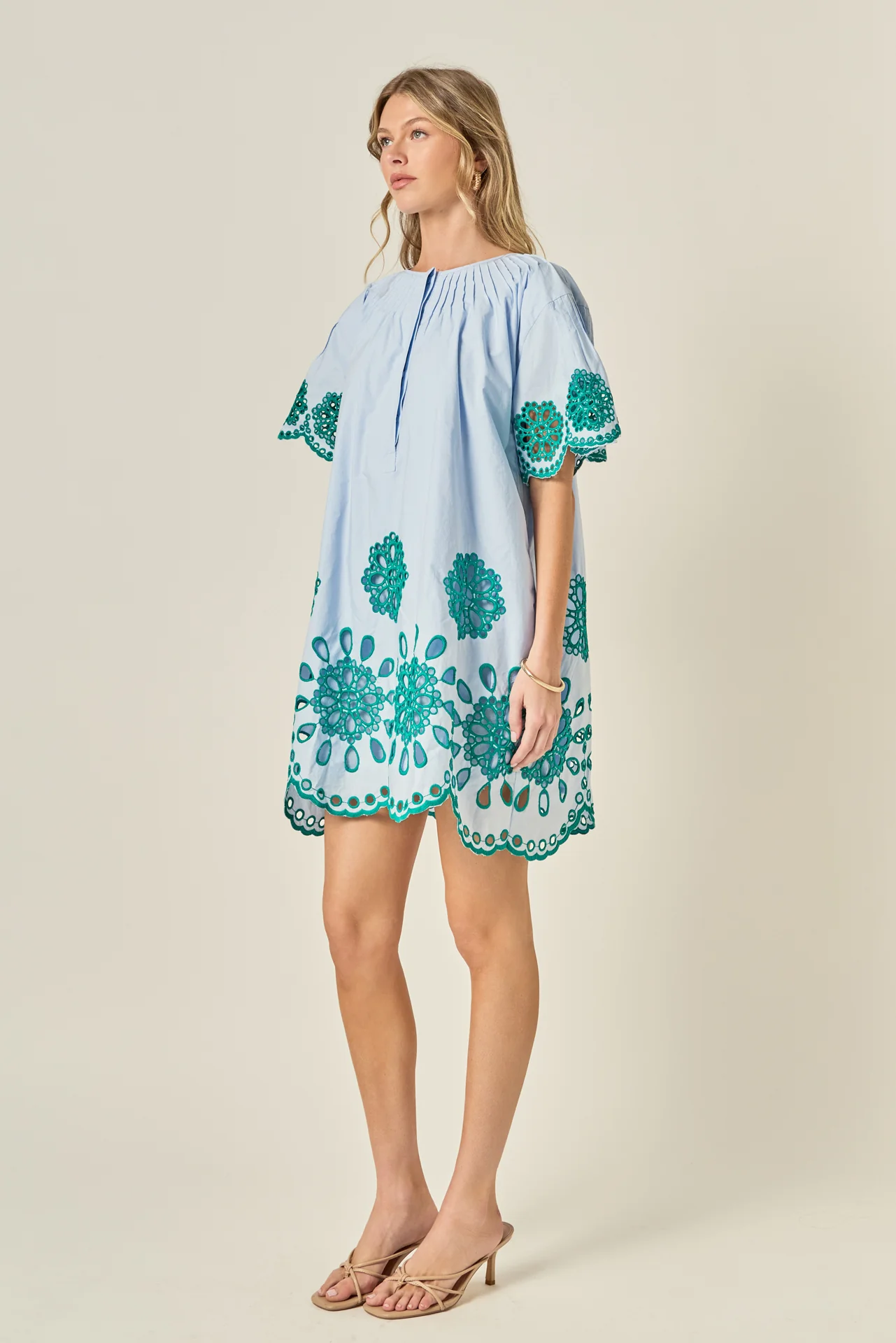 Paloma Embroidered Mini Dress - Image 4
