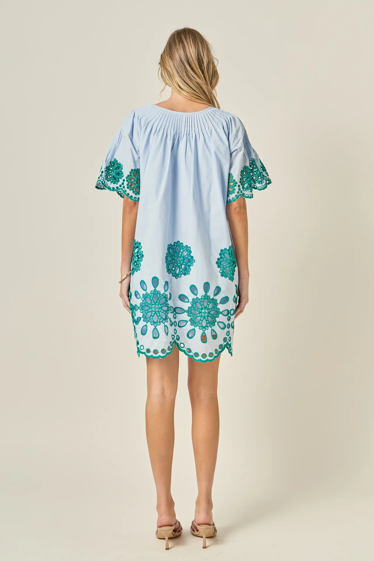 Paloma Embroidered Mini Dress - Image 5