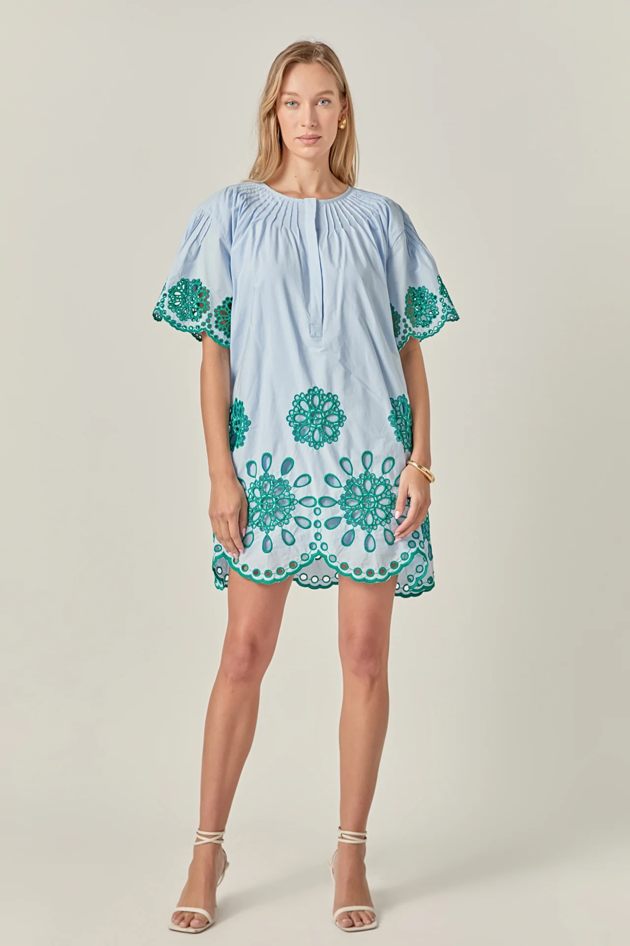 Paloma Embroidered Mini Dress - Image 7