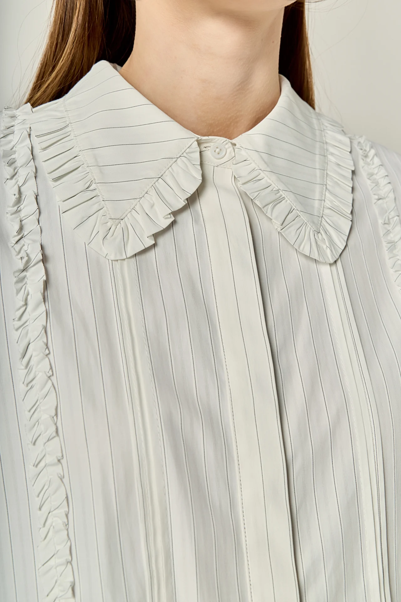 Classic Pintuck Ruffle Shirt - Image 3