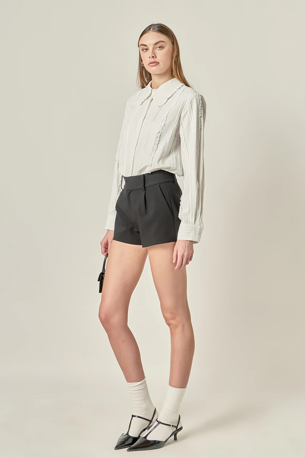 Classic Pintuck Ruffle Shirt - Image 4
