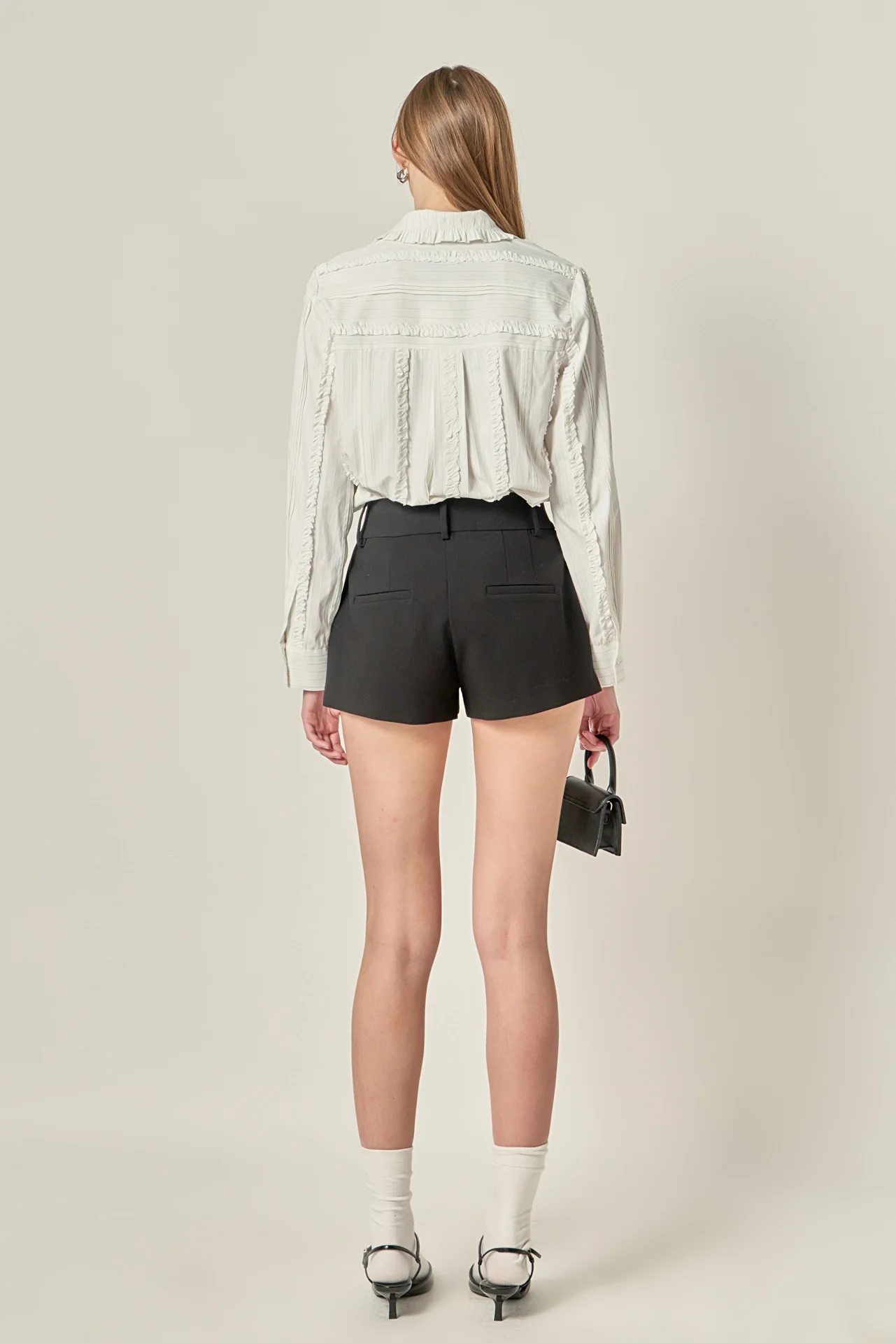 Classic Pintuck Ruffle Shirt - Image 5