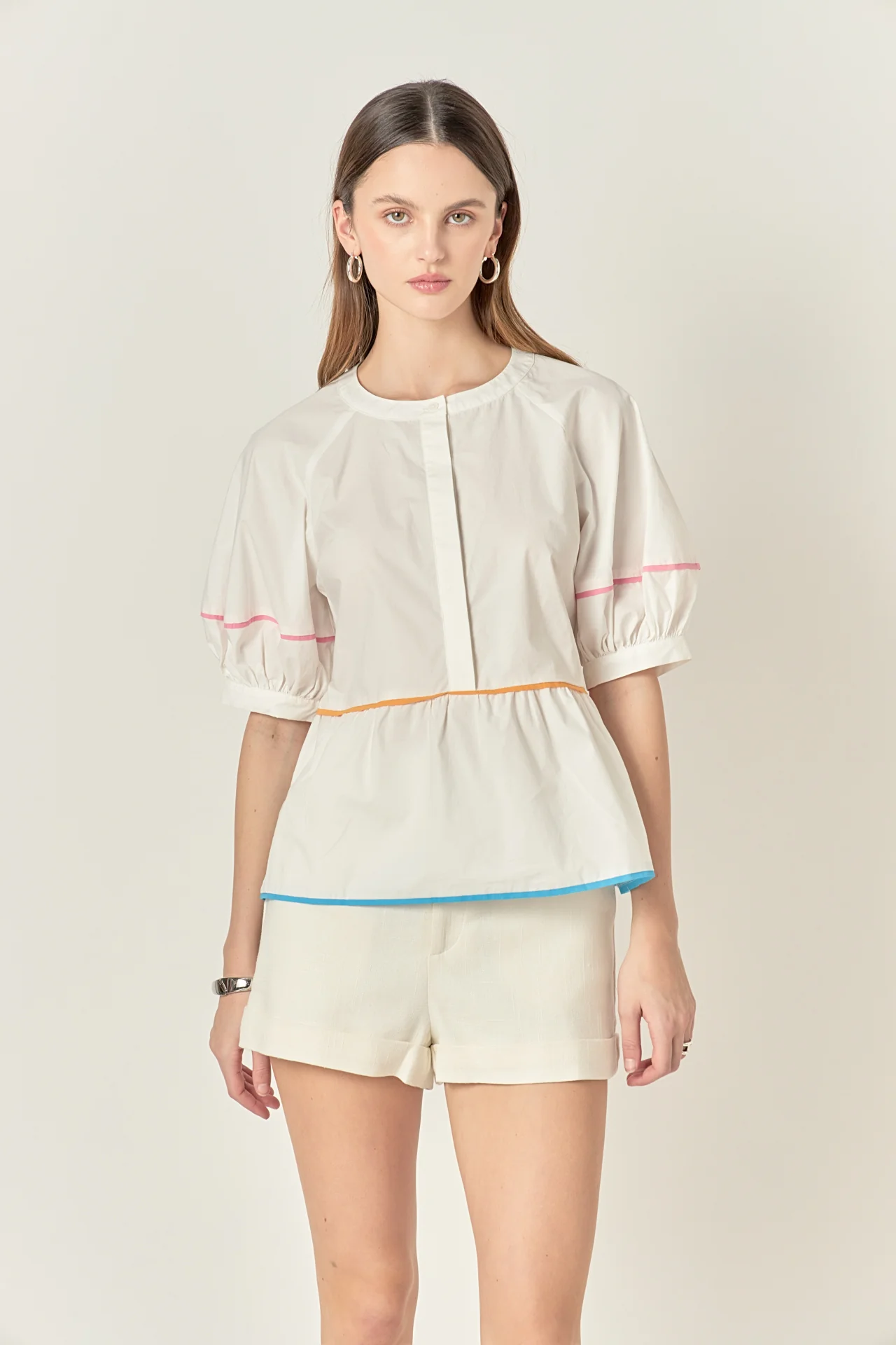 Piping Detailed Blouse - Image 5