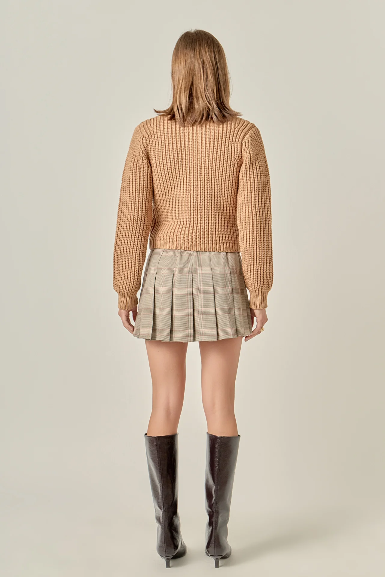 Pleated Check Skort - Image 4