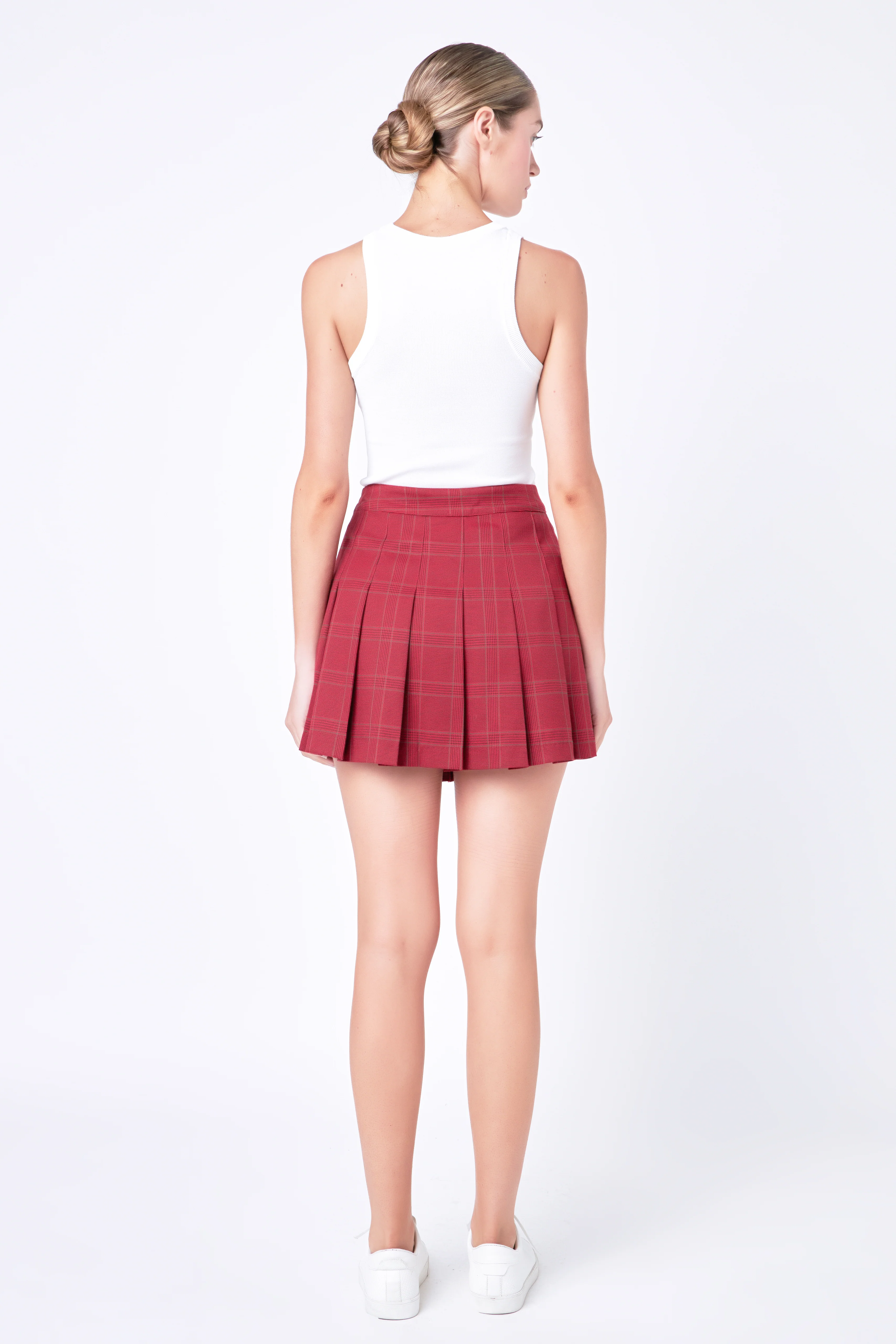 Pleated Check Skort - Image 9
