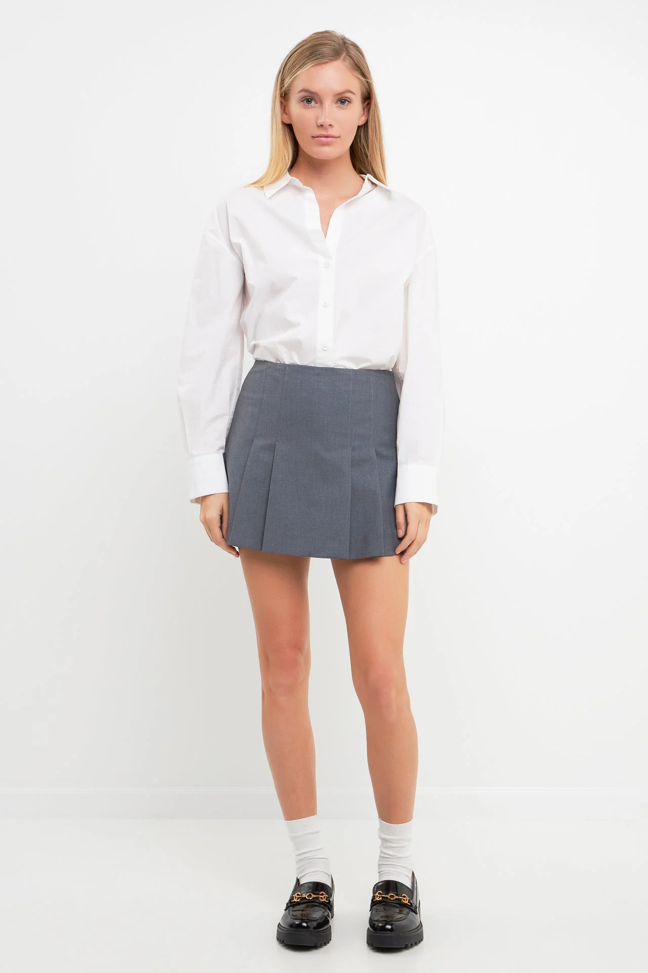 Pleated Mid Rise Skorts - Image 11