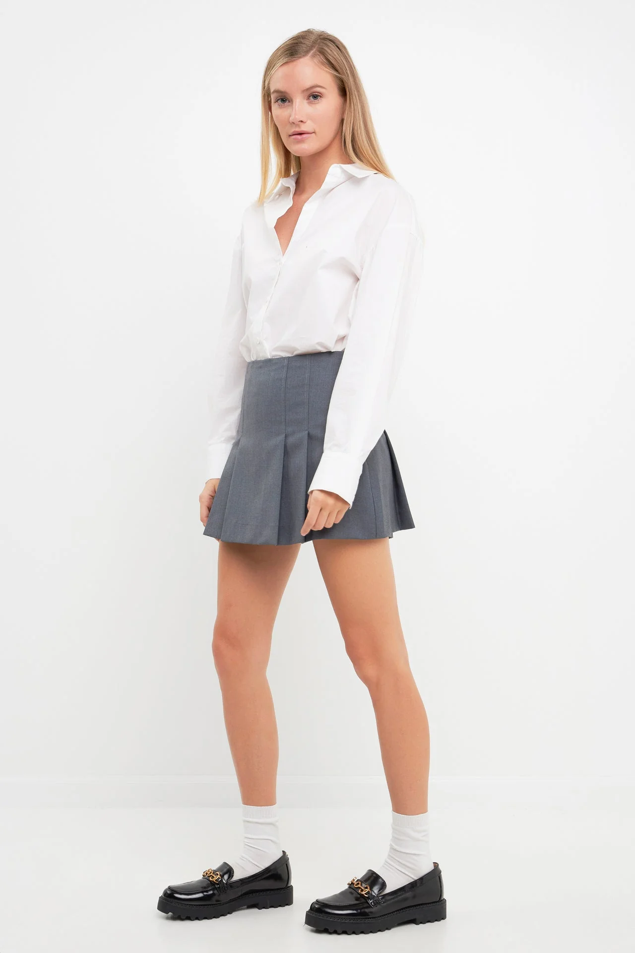 Pleated Mid Rise Skorts - Image 13