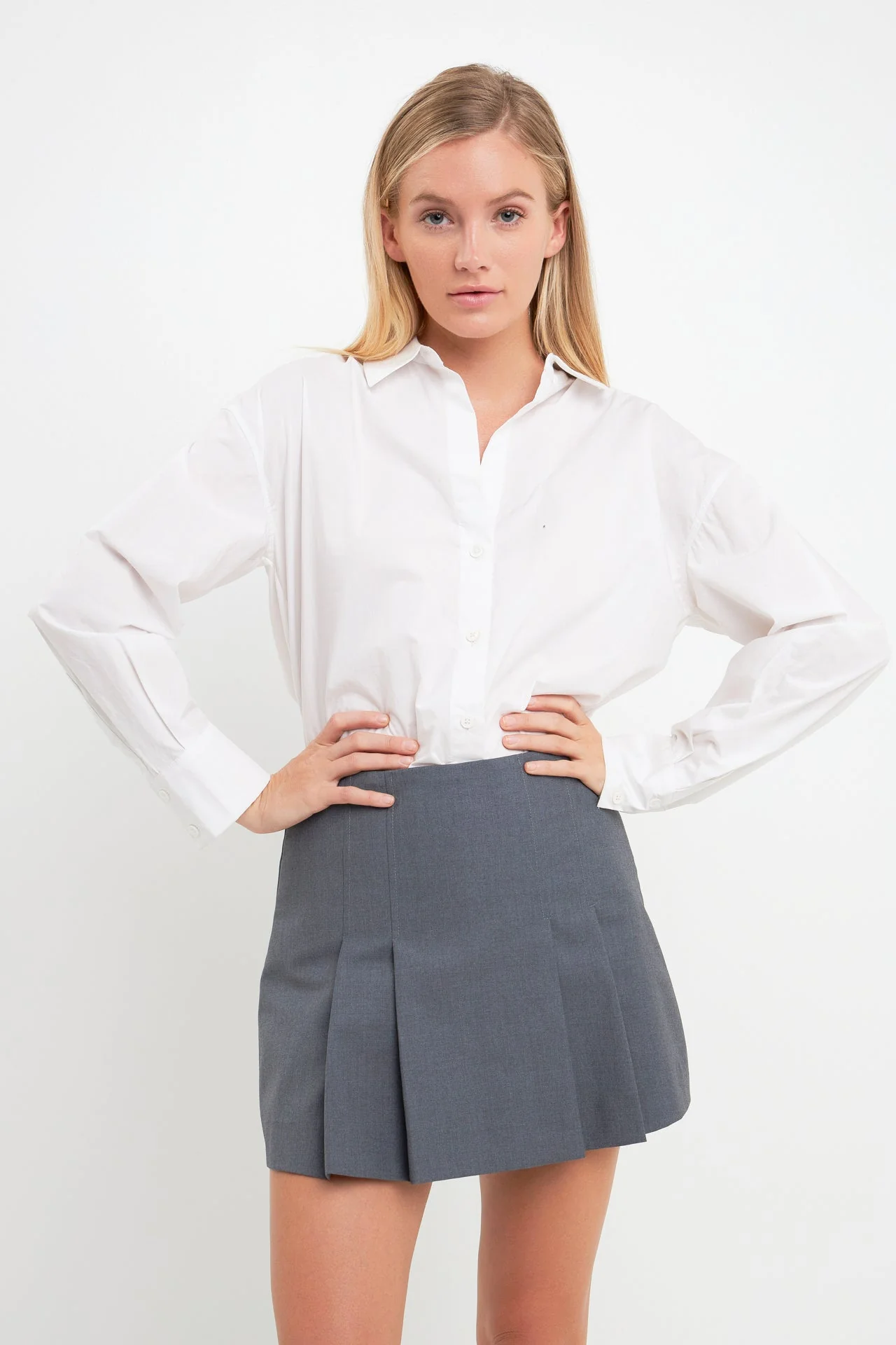 Pleated Mid Rise Skorts - Image 15