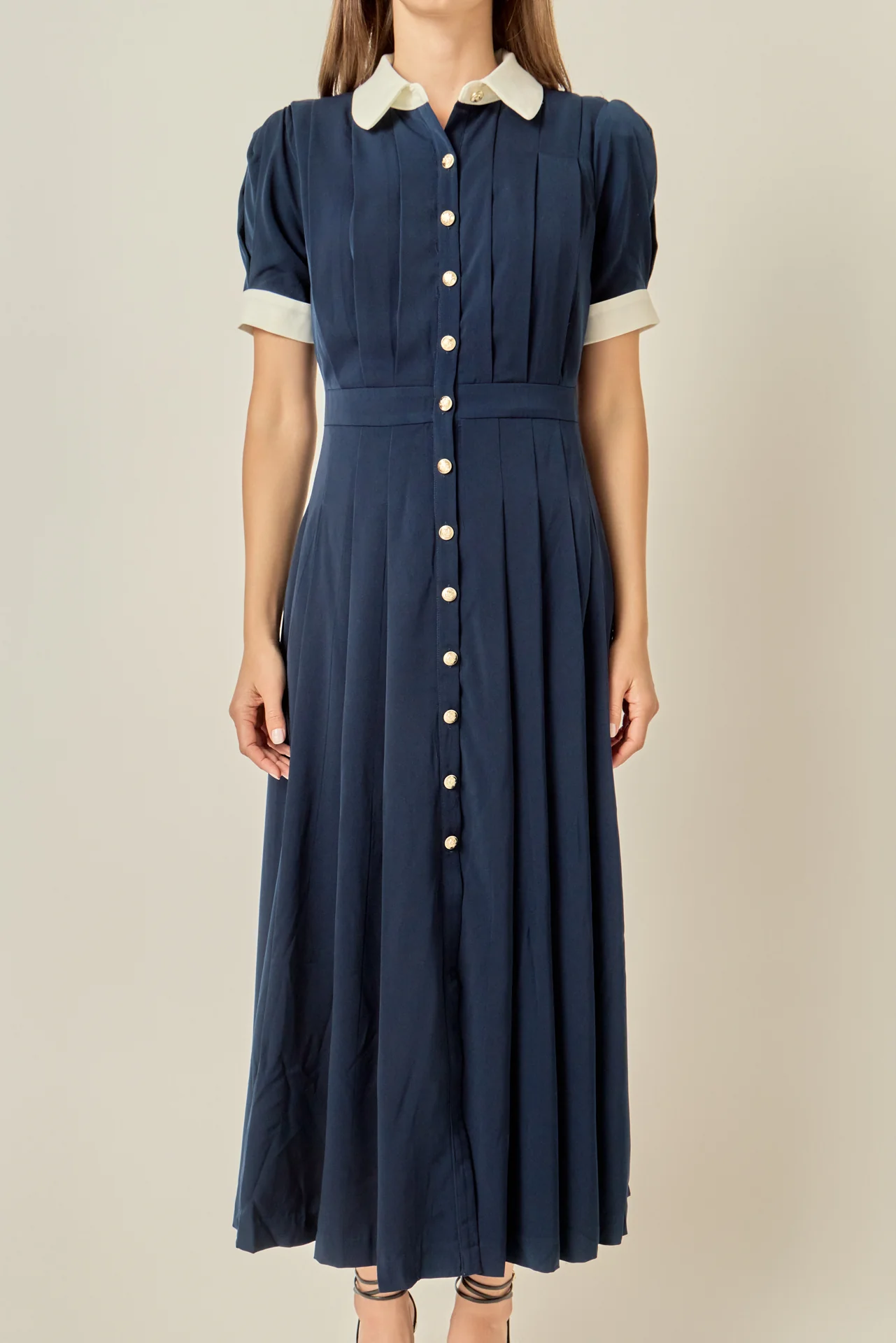 Luna Pleated Midi Dress - Image 2