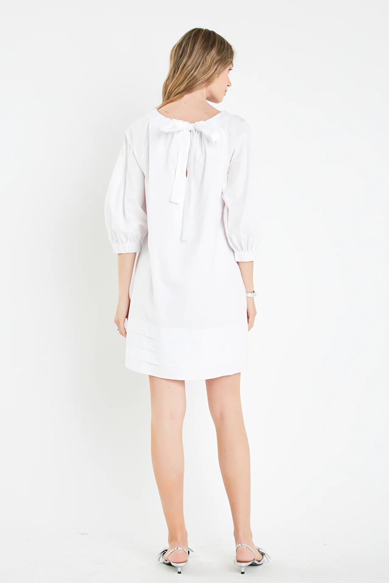 Pleats Detail Boxy Mini Dress - Image 5