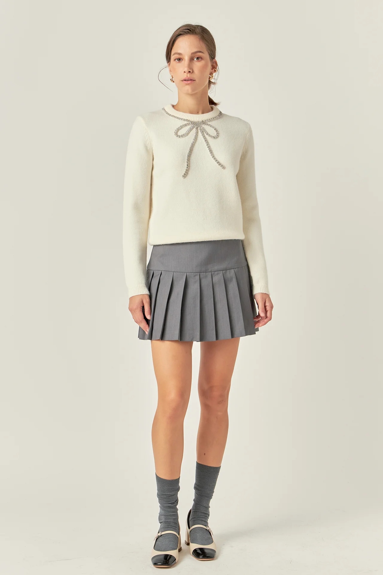 Pleats Detailed Mini Skort - Image 22
