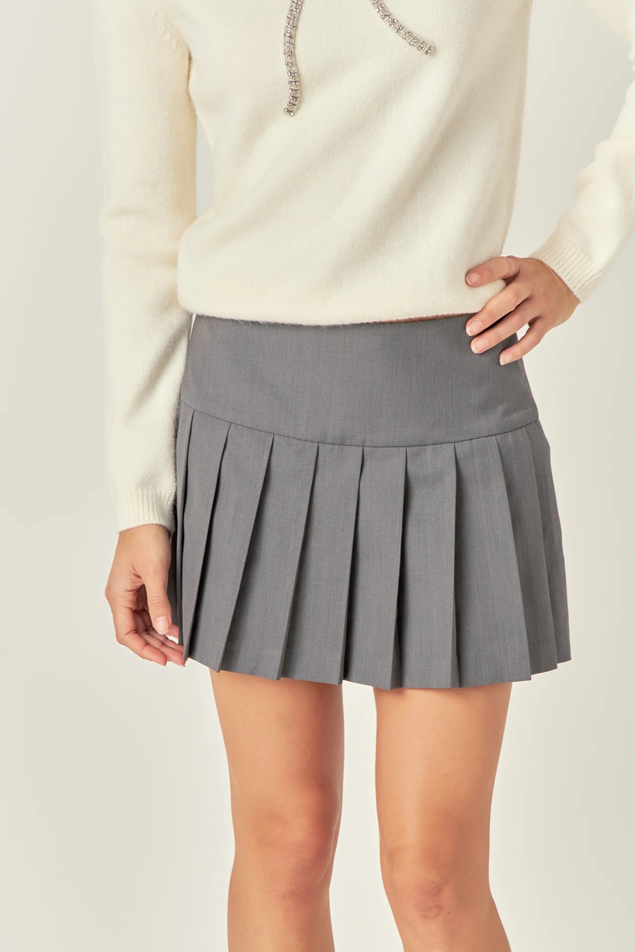 Pleats Detailed Mini Skort - Image 23
