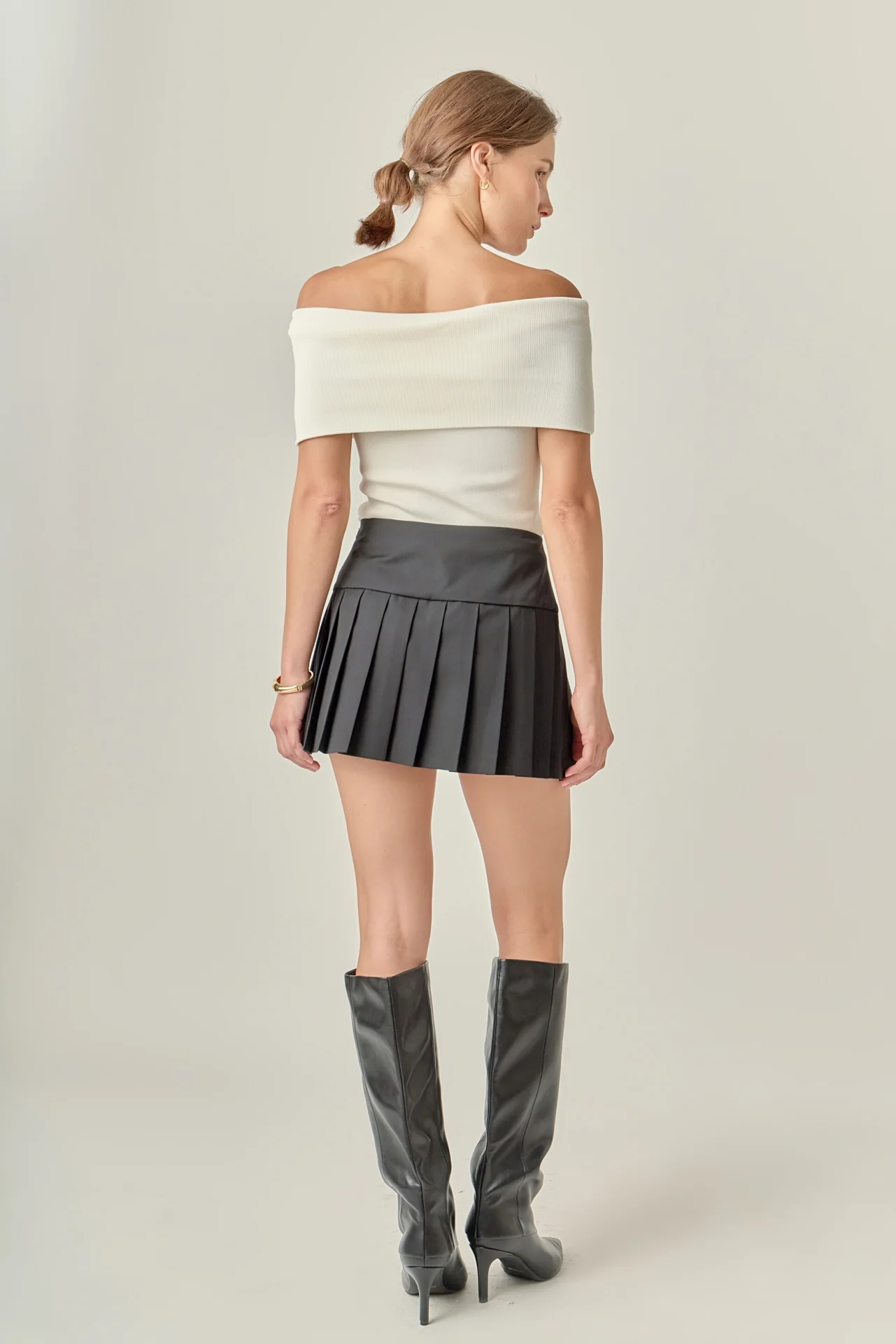 Pleats Detailed Mini Skort - Image 30