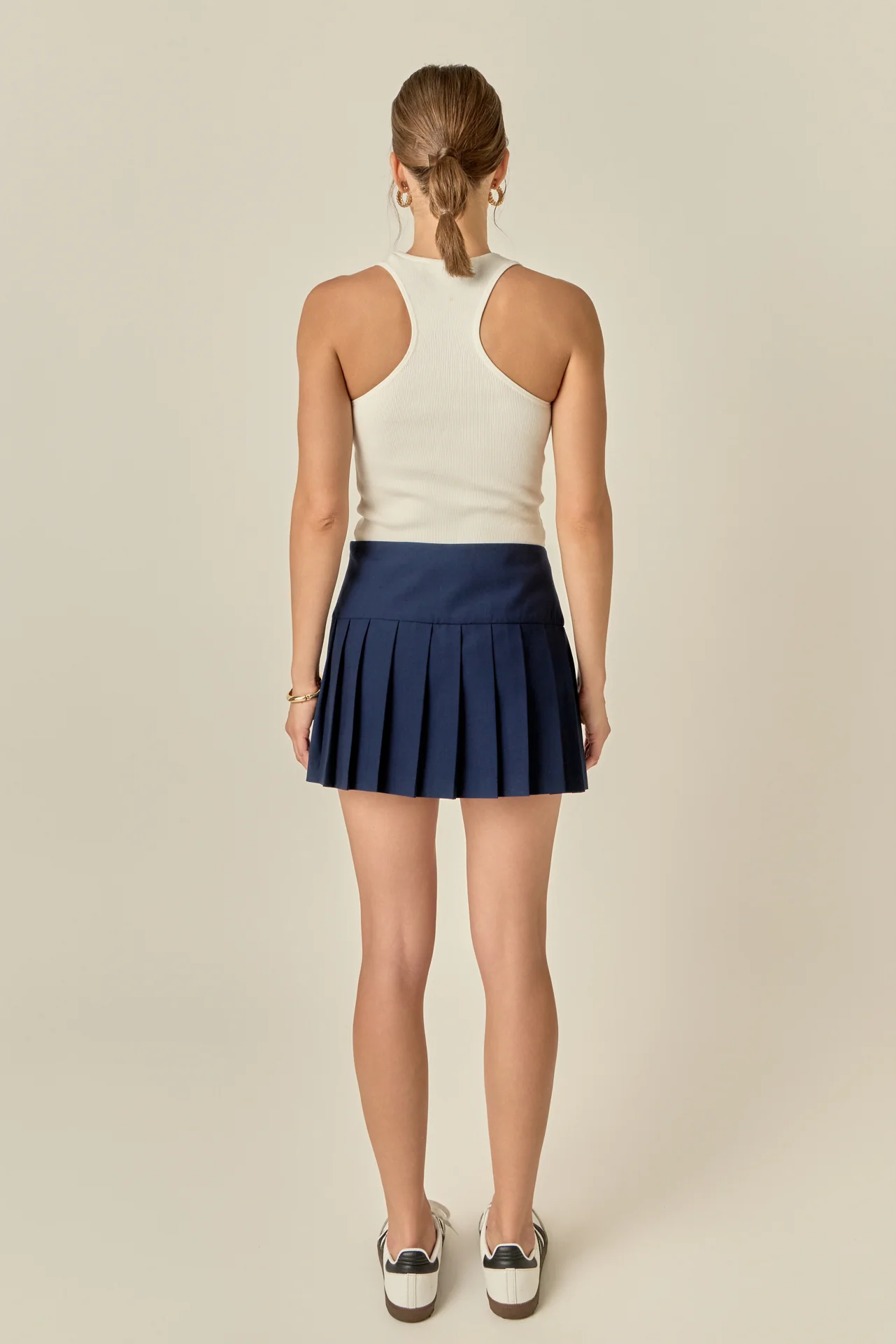 Pleats Detailed Mini Skort - Image 4