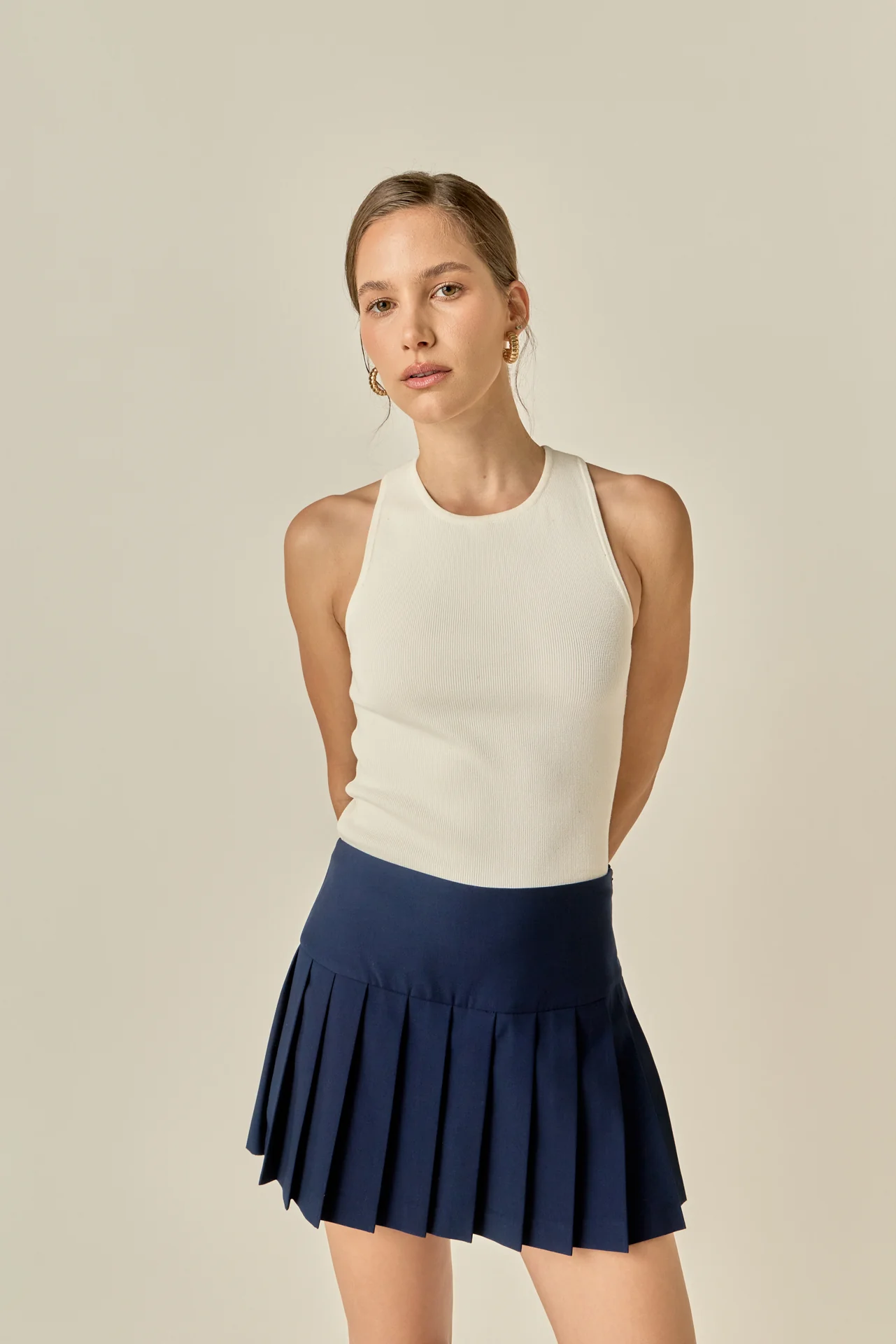 Pleats Detailed Mini Skort - Image 6