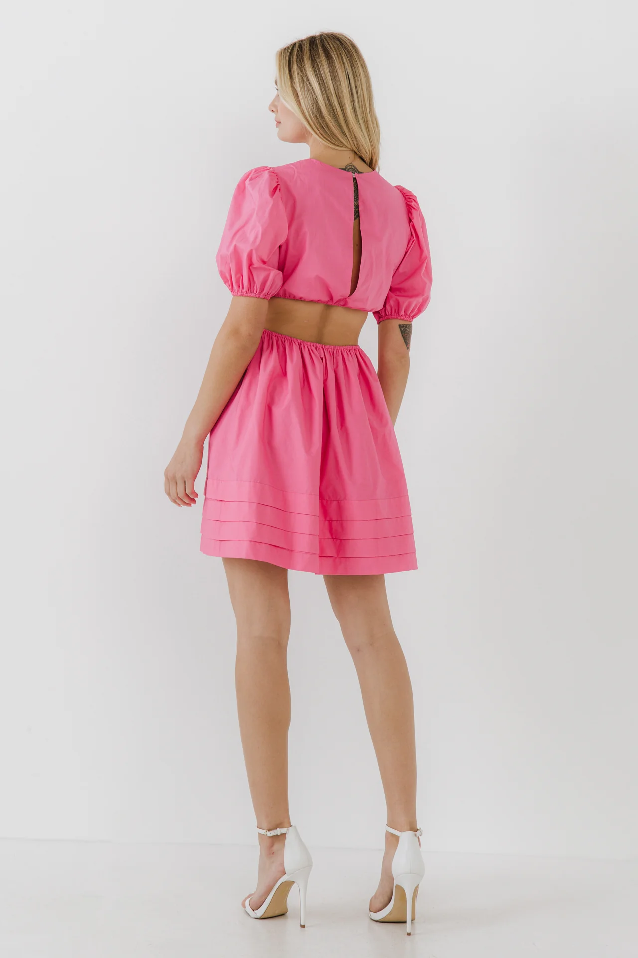 Pleats with Cut-out Detail Mini Dress - Image 14