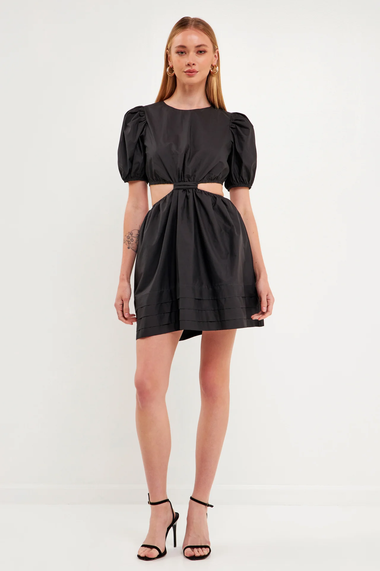 Pleats with Cut-out Detail Mini Dress - Image 6