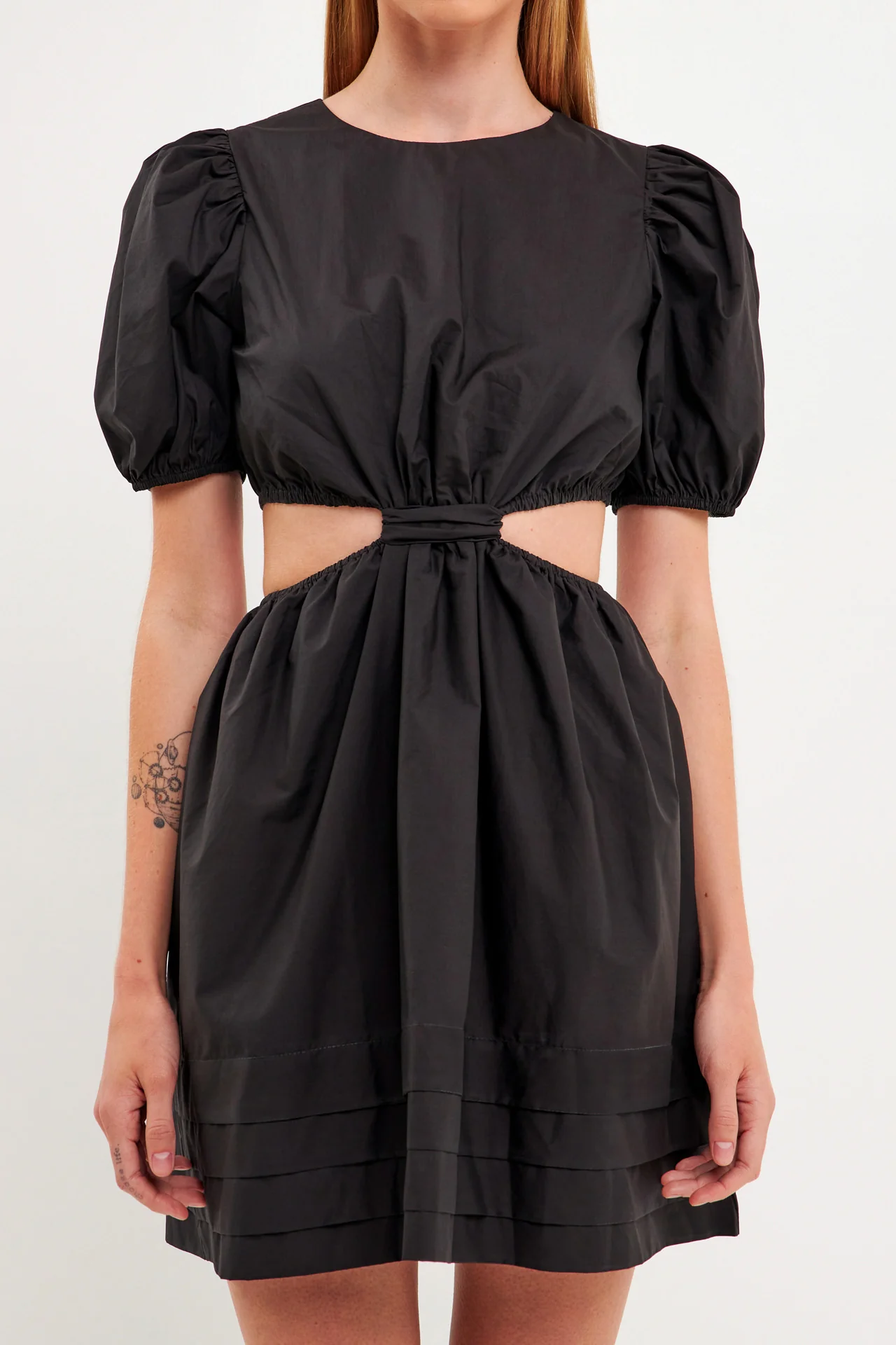 Pleats with Cut-out Detail Mini Dress - Image 7