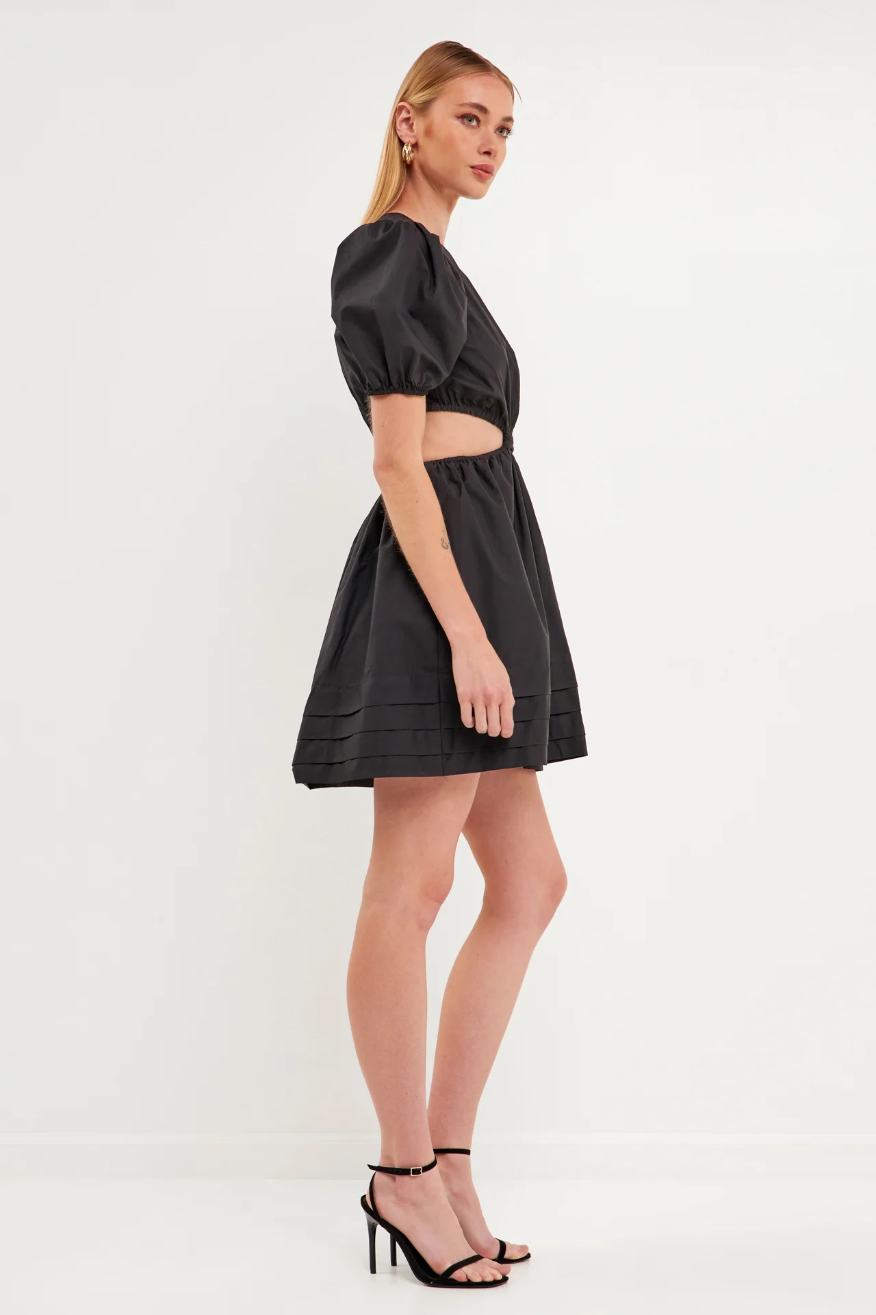 Pleats with Cut-out Detail Mini Dress - Image 8