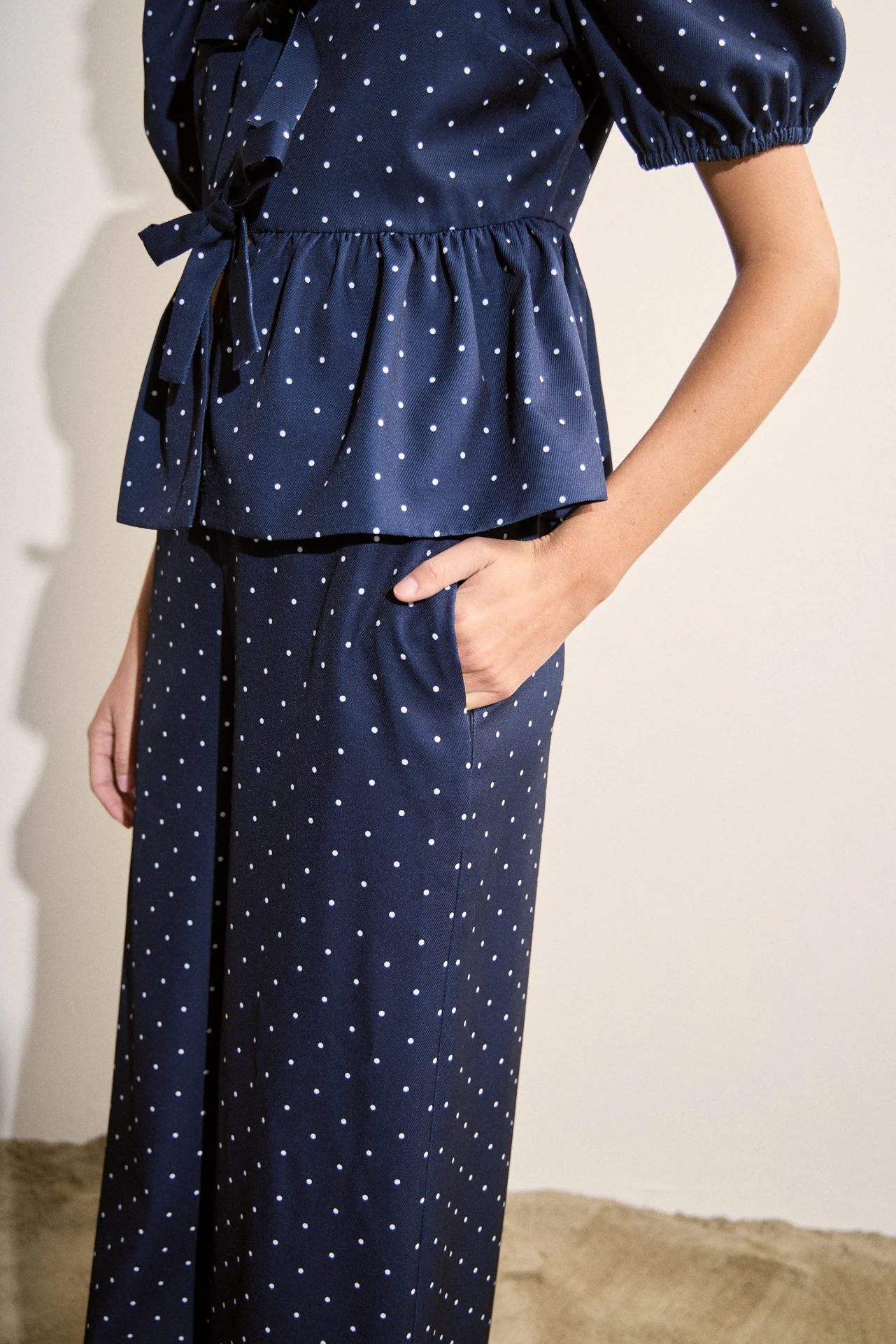 Polka Dot Wide Leg Pants - Image 2