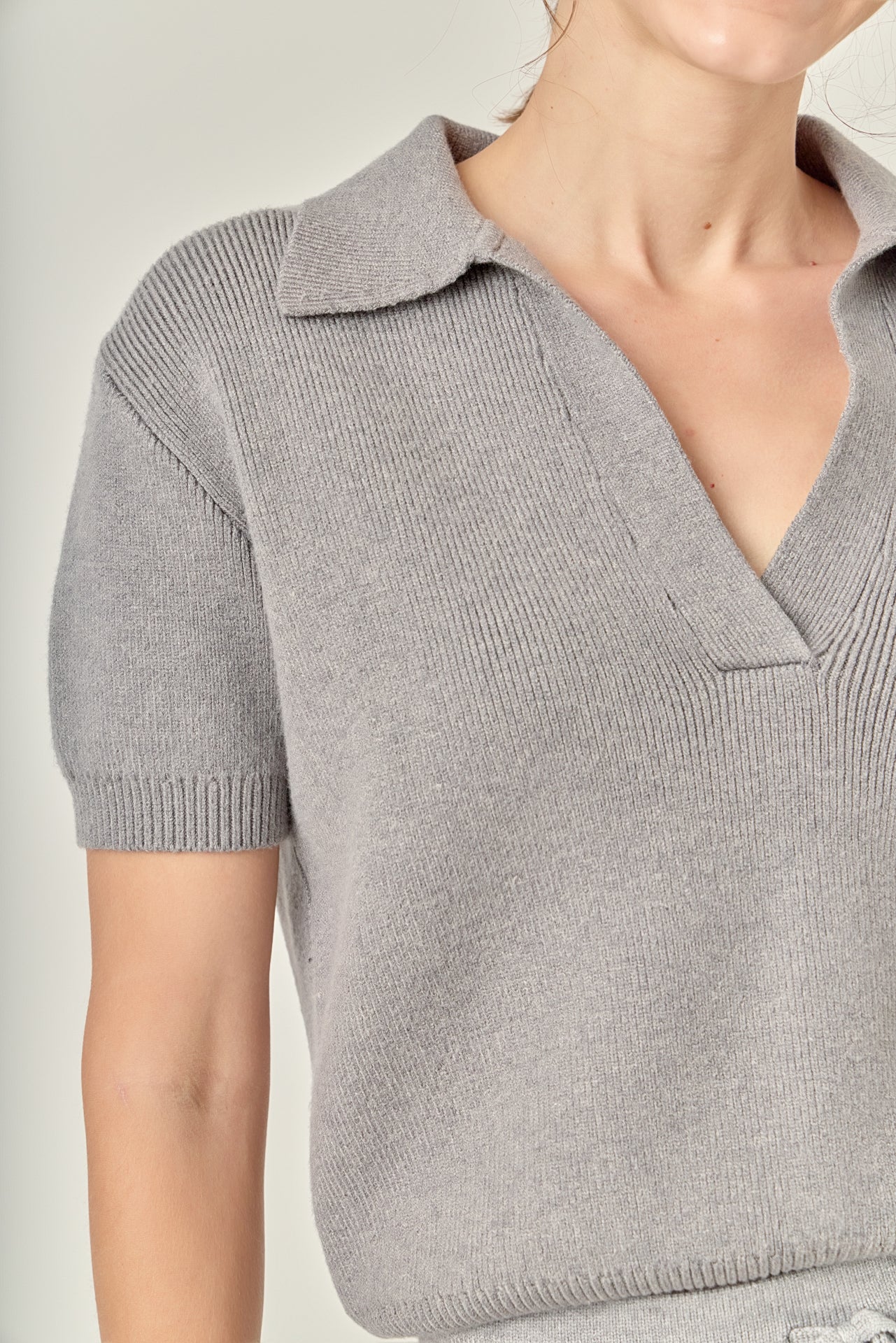 Polo Knit Short Sleeve Top - Image 7