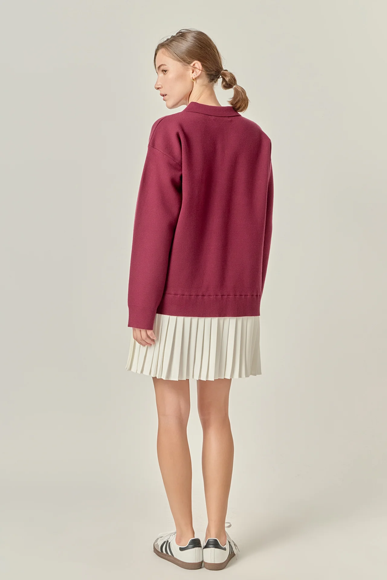 Polo Mixed Media Mini Dress - Image 14