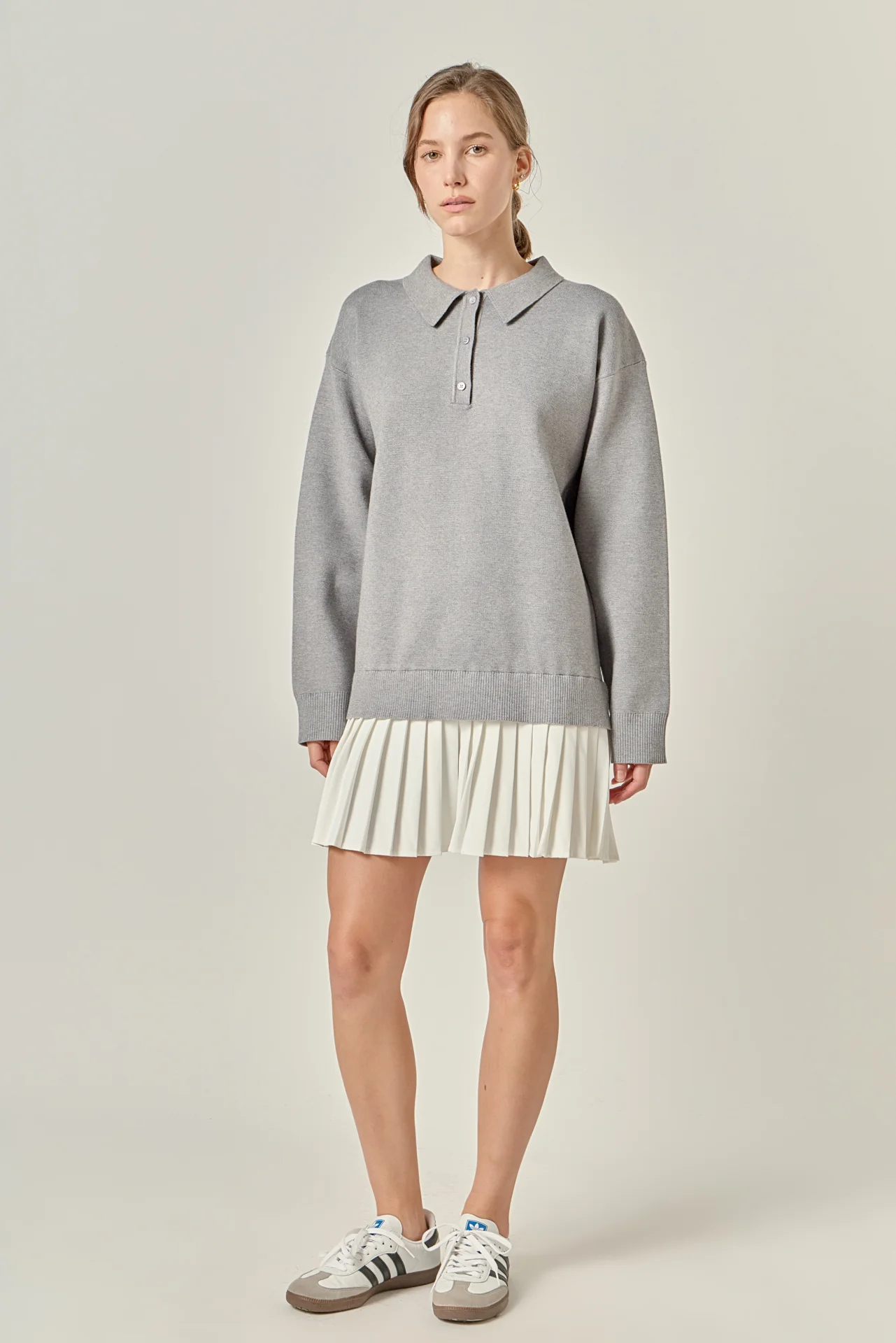 Polo Mixed Media Mini Dress - Image 18