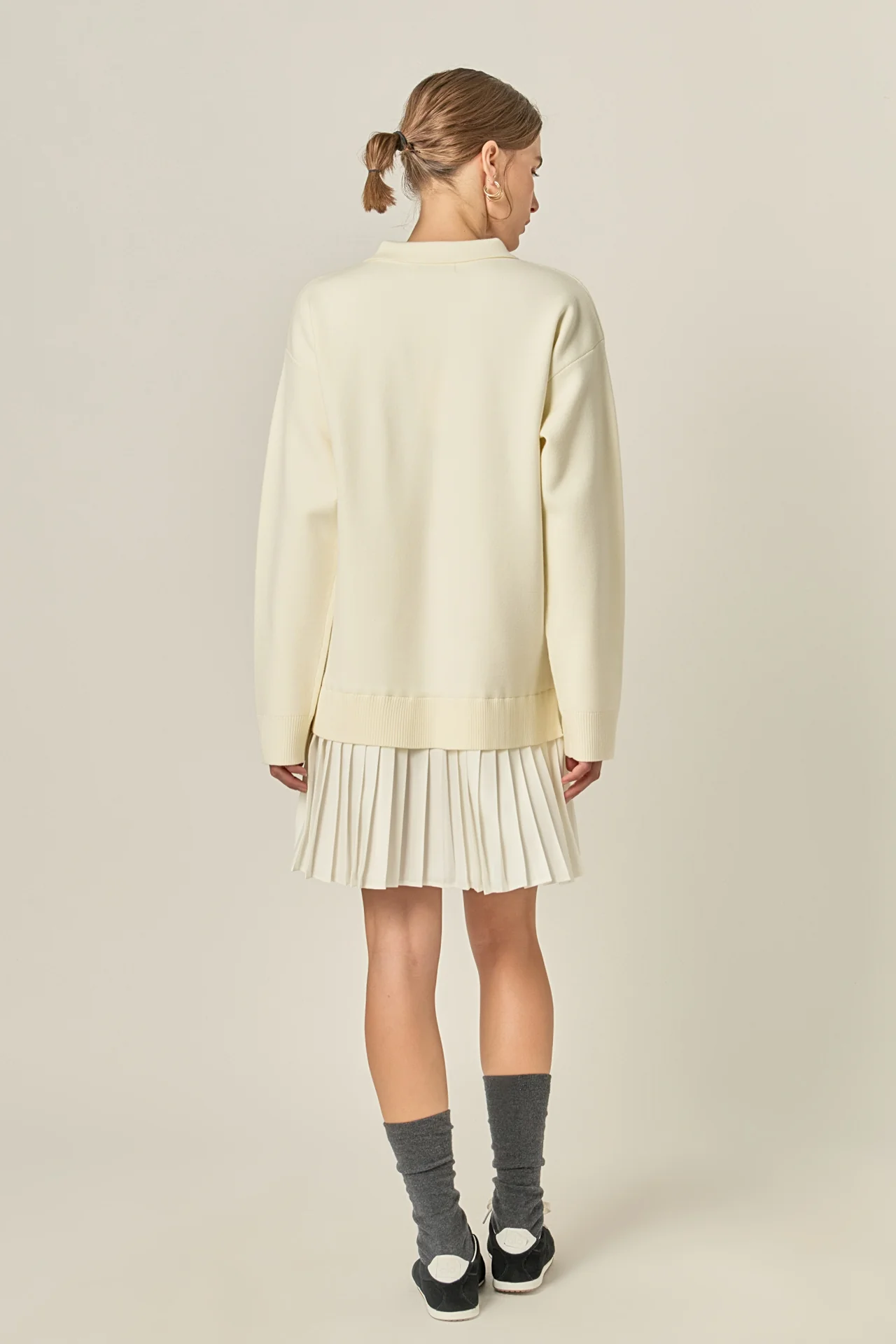 Polo Mixed Media Mini Dress - Image 4