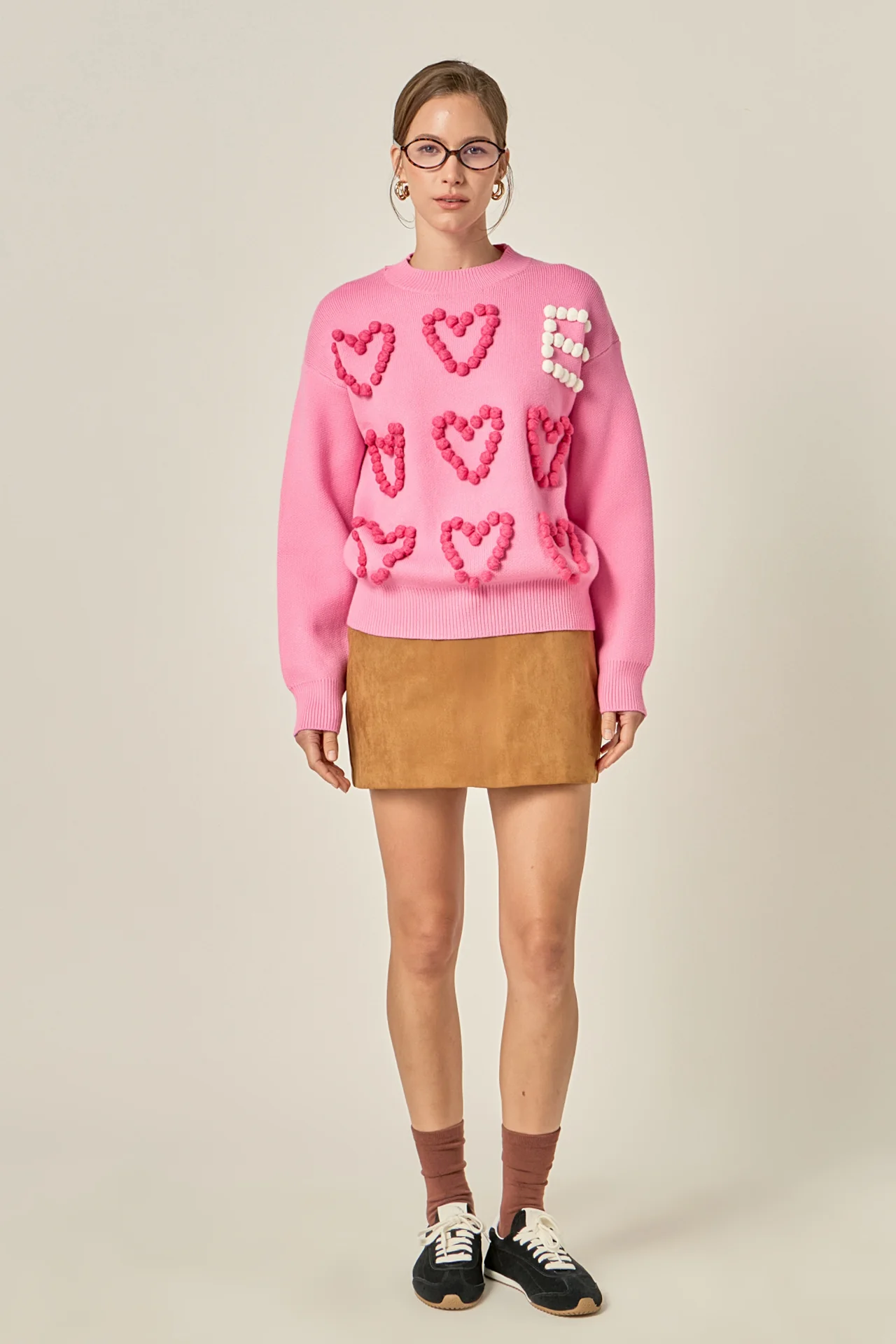 Pom Pom Heart Sweater - Image 3