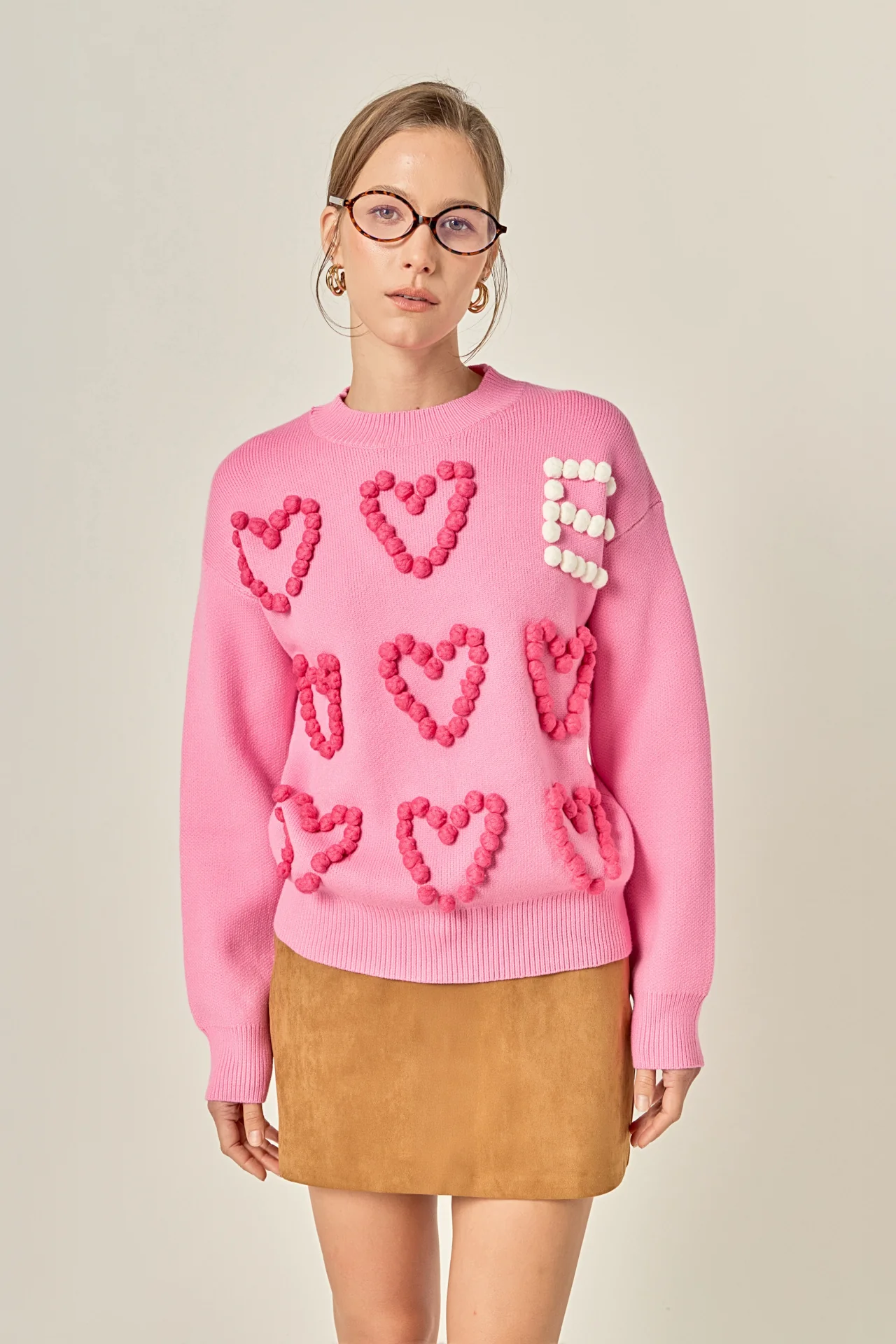Pom Pom Heart Sweater - Image 5