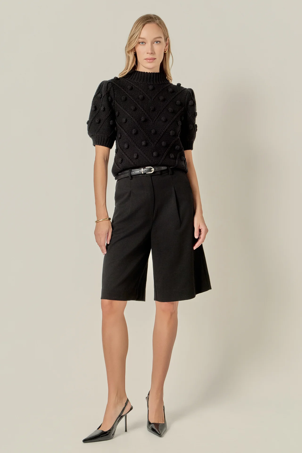 Pom Pom Puff Sleeve Sweater - Image 11