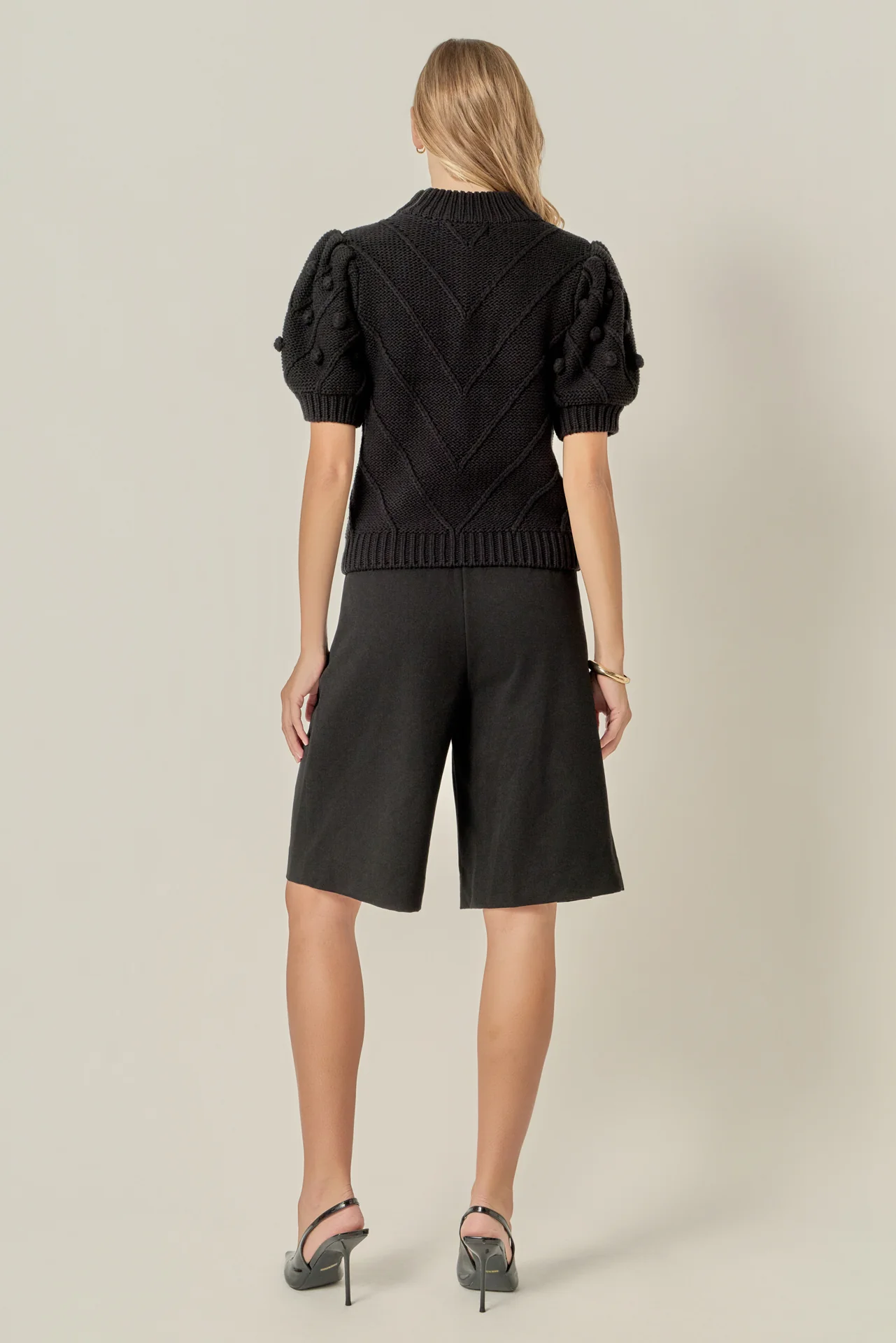 Pom Pom Puff Sleeve Sweater - Image 14