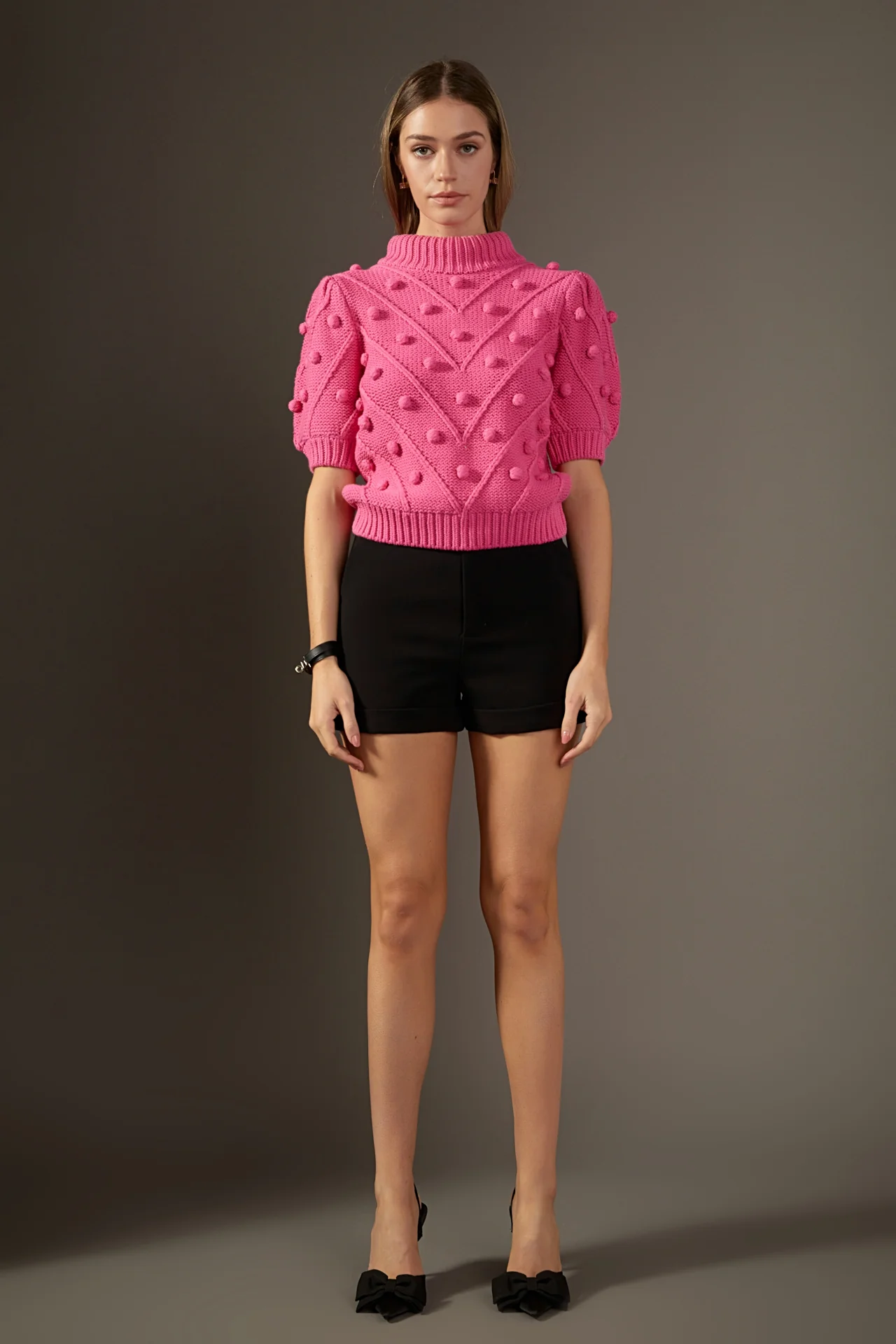 Pom Pom Puff Sleeve Sweater - Image 16