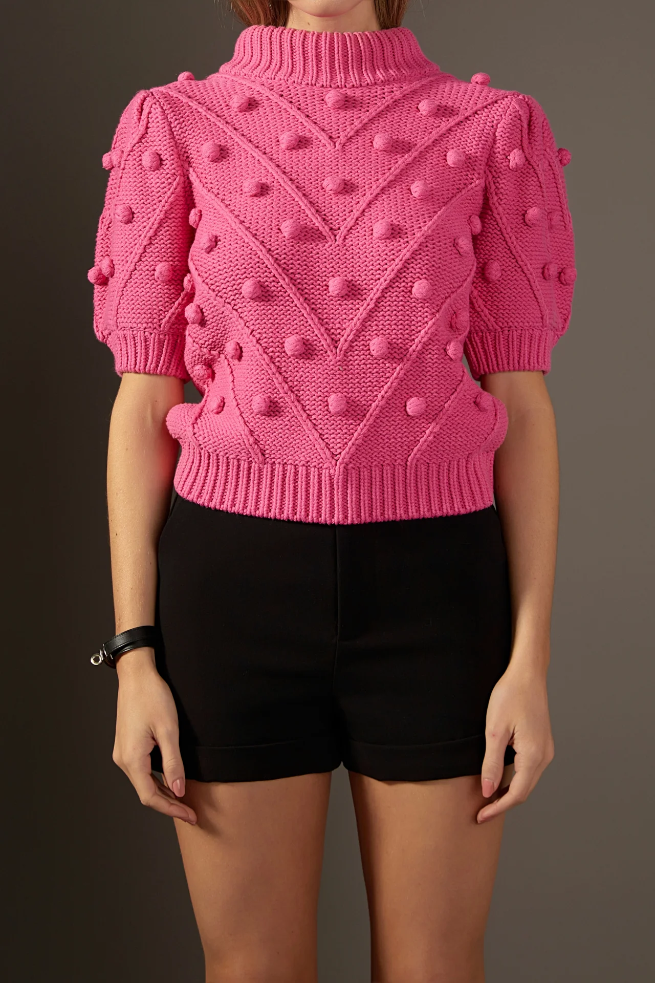 Pom Pom Puff Sleeve Sweater - Image 17