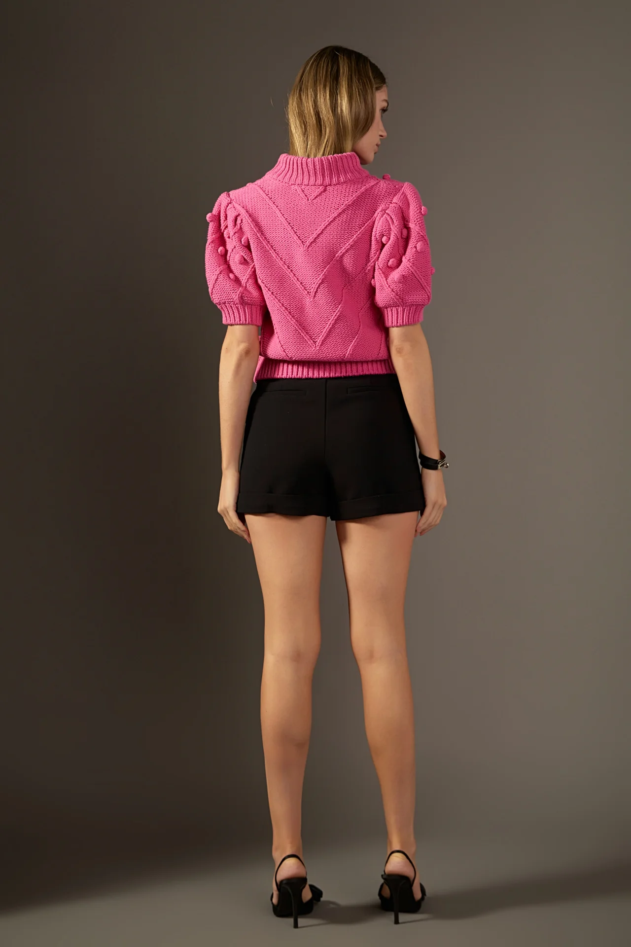 Pom Pom Puff Sleeve Sweater - Image 19