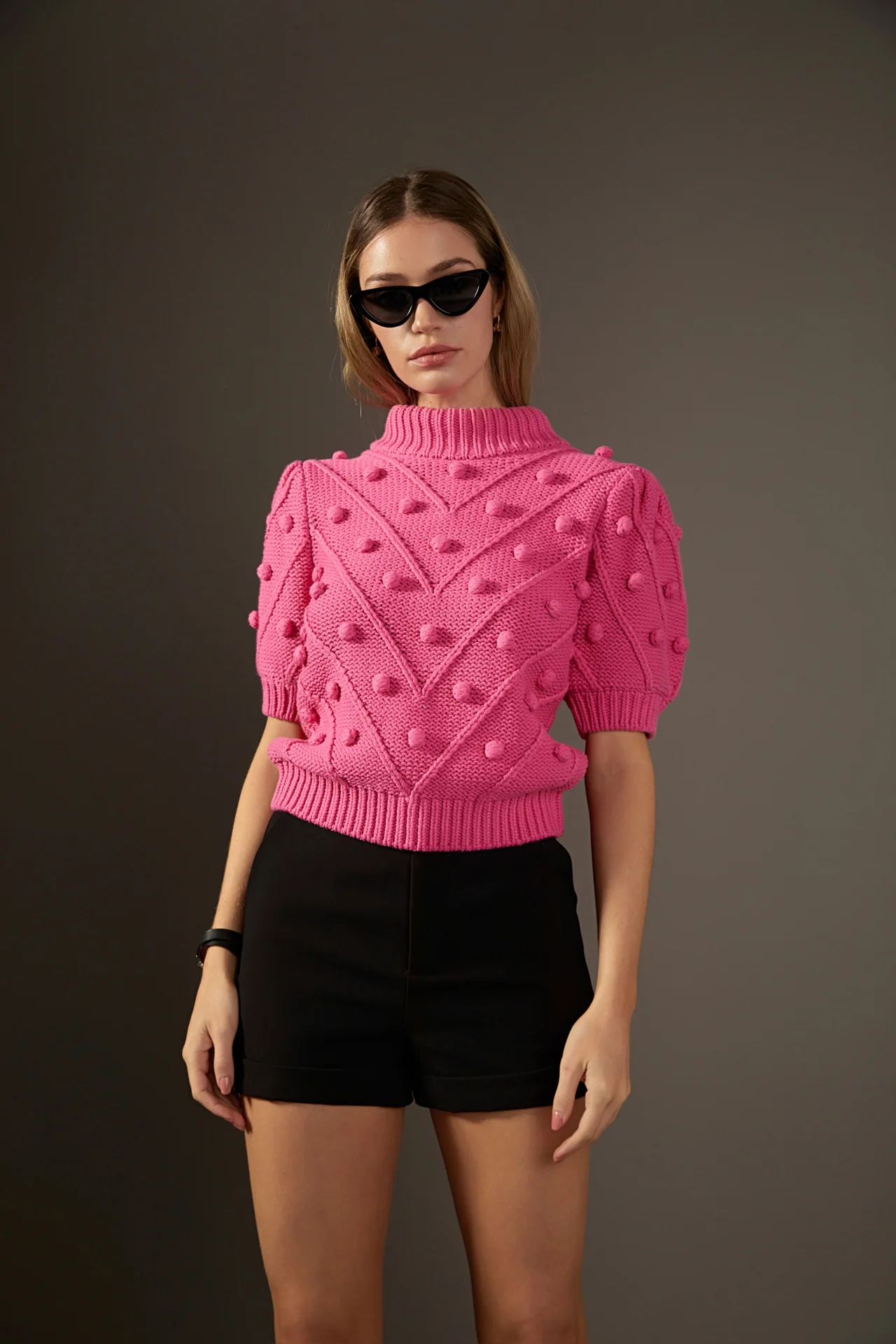 Pom Pom Puff Sleeve Sweater - Image 20