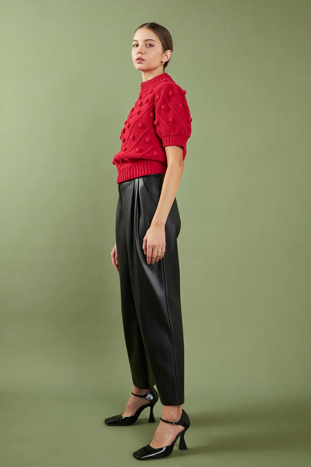 Pom Pom Puff Sleeve Sweater - Image 23