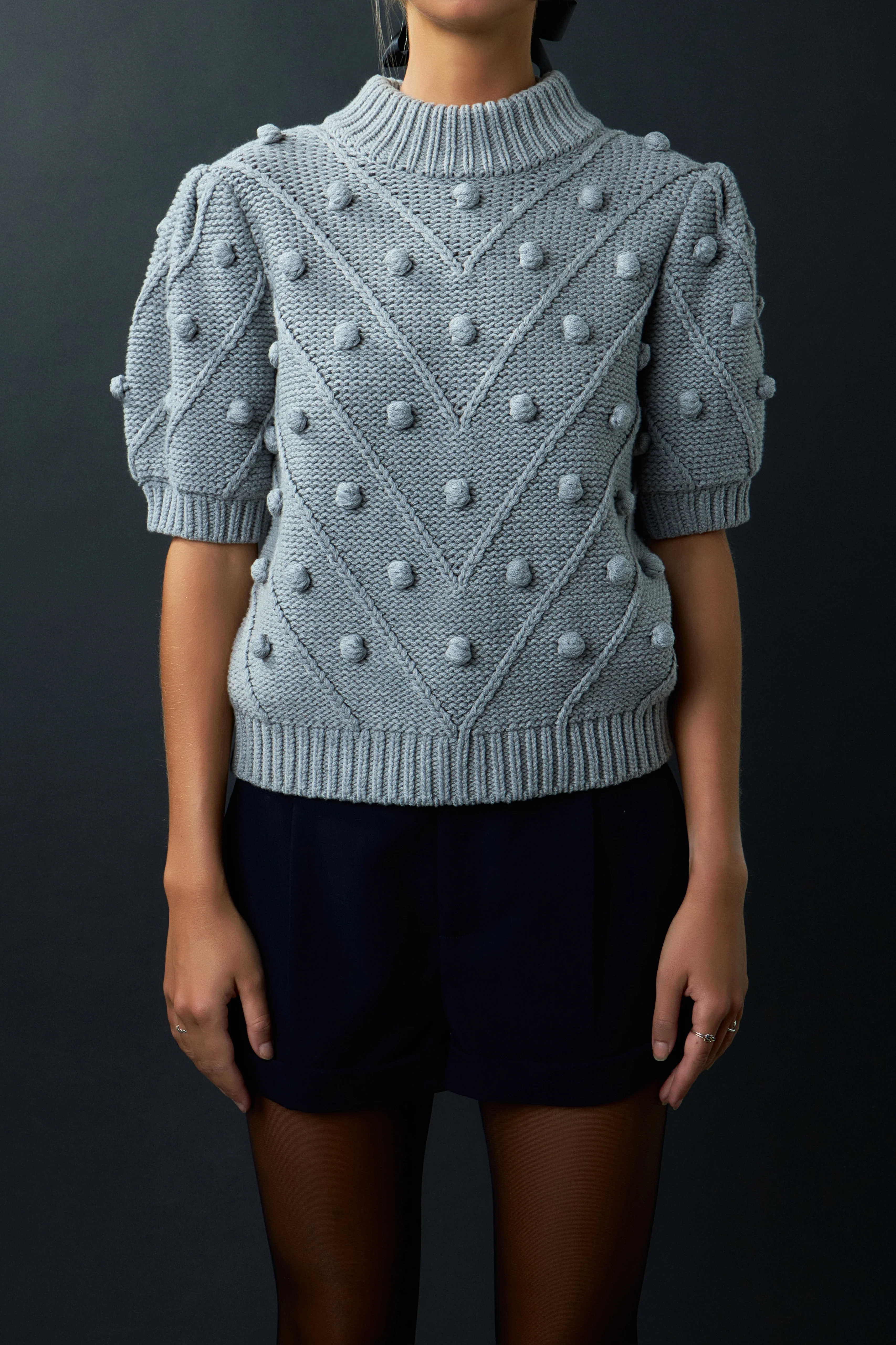 Pom Pom Puff Sleeve Sweater - Image 27